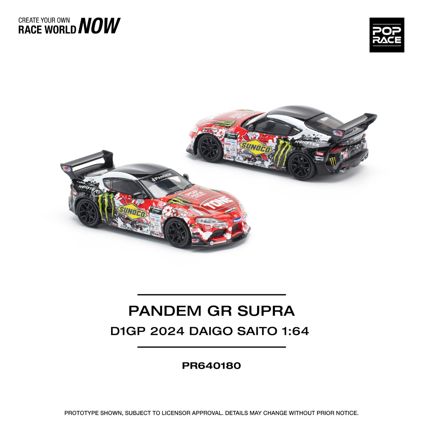 Pop Race - Pre-Order - 2024 Pandem GR Supra D1GP Daigo Saito - PR640180