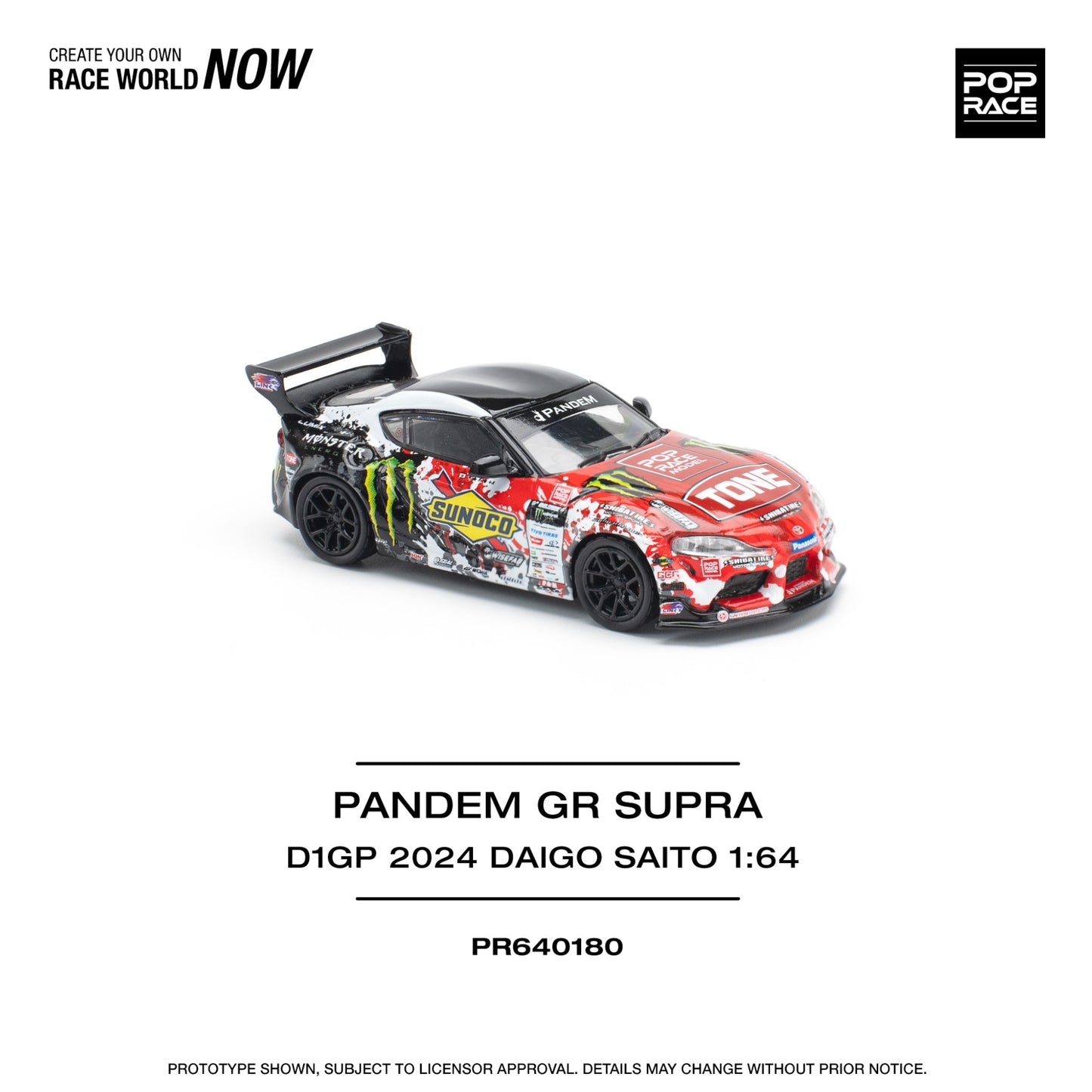 Pop Race - Pre-Order - 2024 Pandem GR Supra D1GP Daigo Saito - PR640180