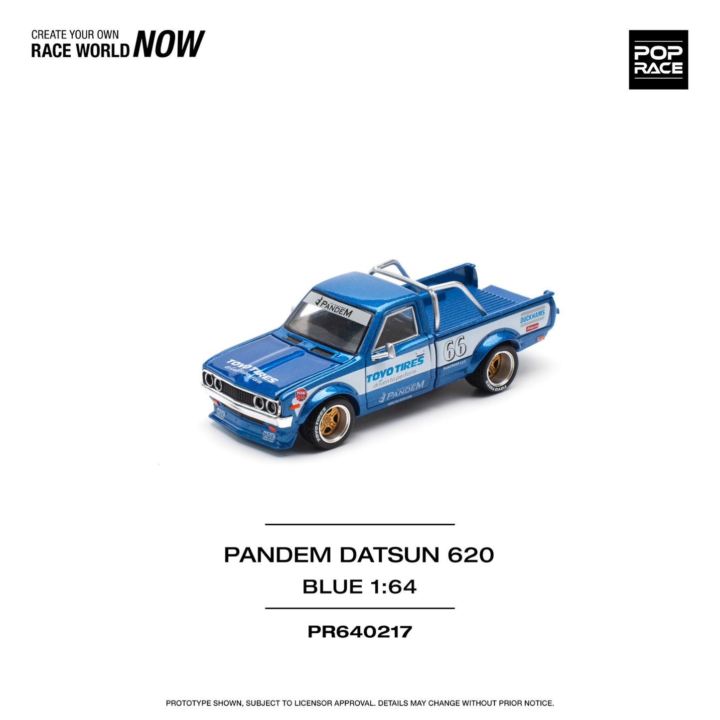 Pop Race - Pre-Order - Pandem Datsun 620, blue - PR640217