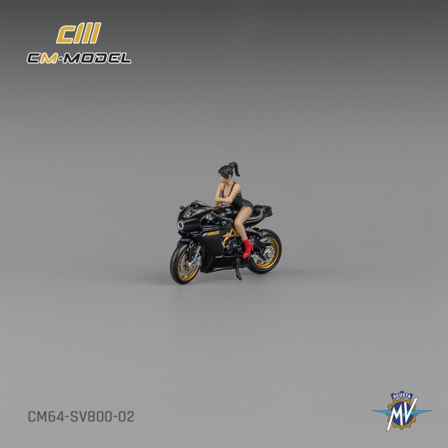 CM Model - MV Agusta SV800 - black with Showgirl - CM64-SV800-02 - 1:64
