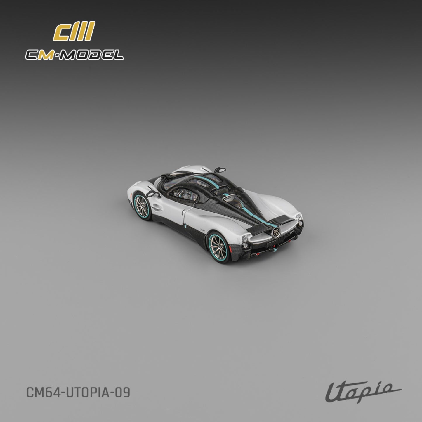 CM Model - Pre-Order - Pagani Utopia Pearl white with Carbon - CM64-Utopia-09 - 1:64