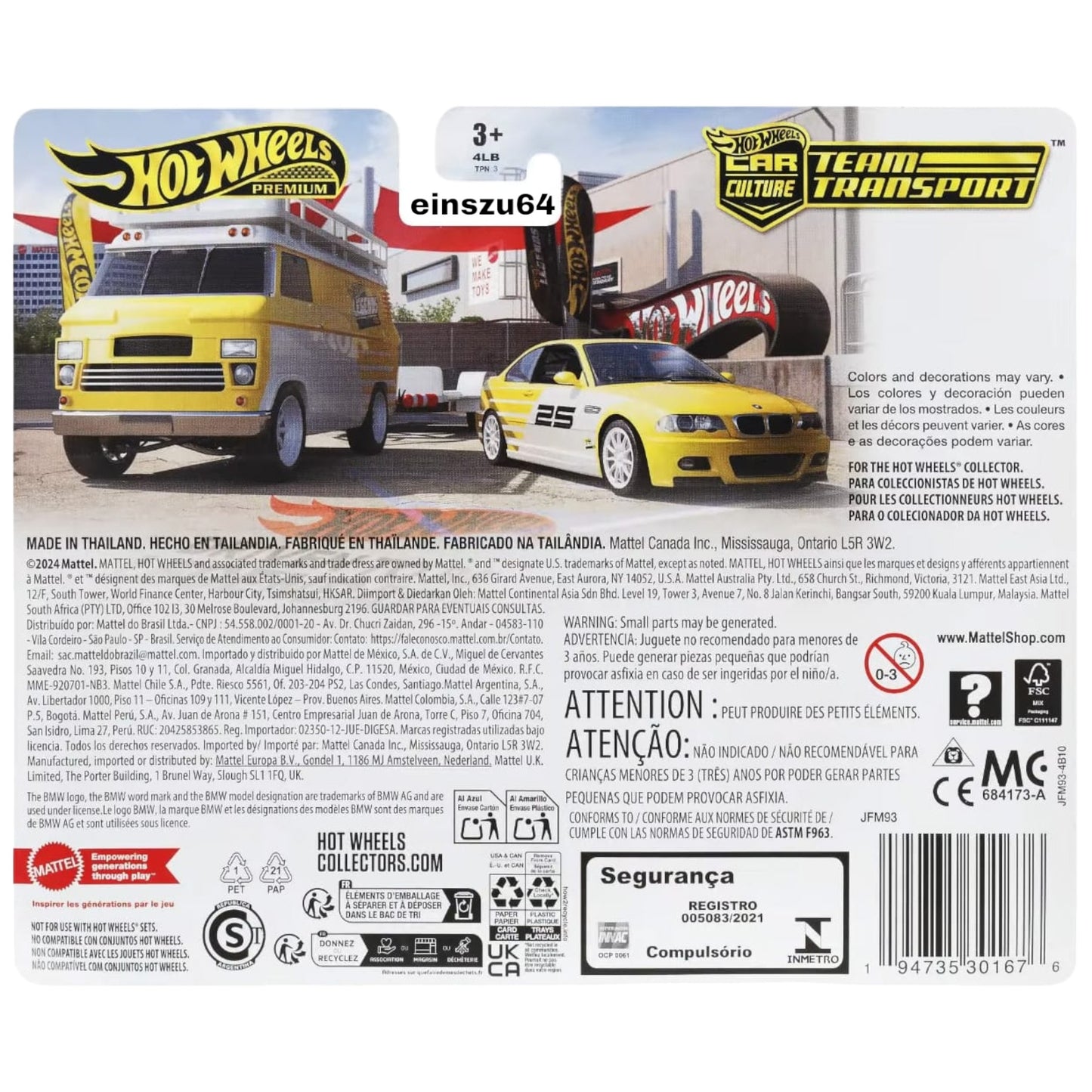 Hot Wheels 2025 - Team Transport - BMW M3 / Rally Hauler - Legends Tour - JFM93