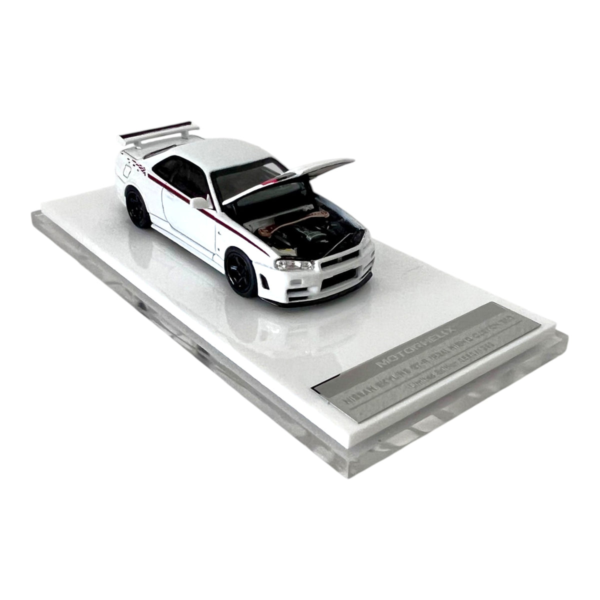 Motorhelix - Pre-Order - Nissan Skyline GT-R R34 NISMO Customized, White Pearl - M63487