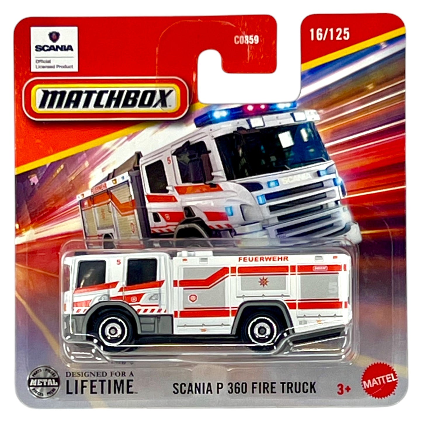 Matchbox 2025 - Scania P 360 Fire Truck - JBT09 - 16/125 - 1:64
