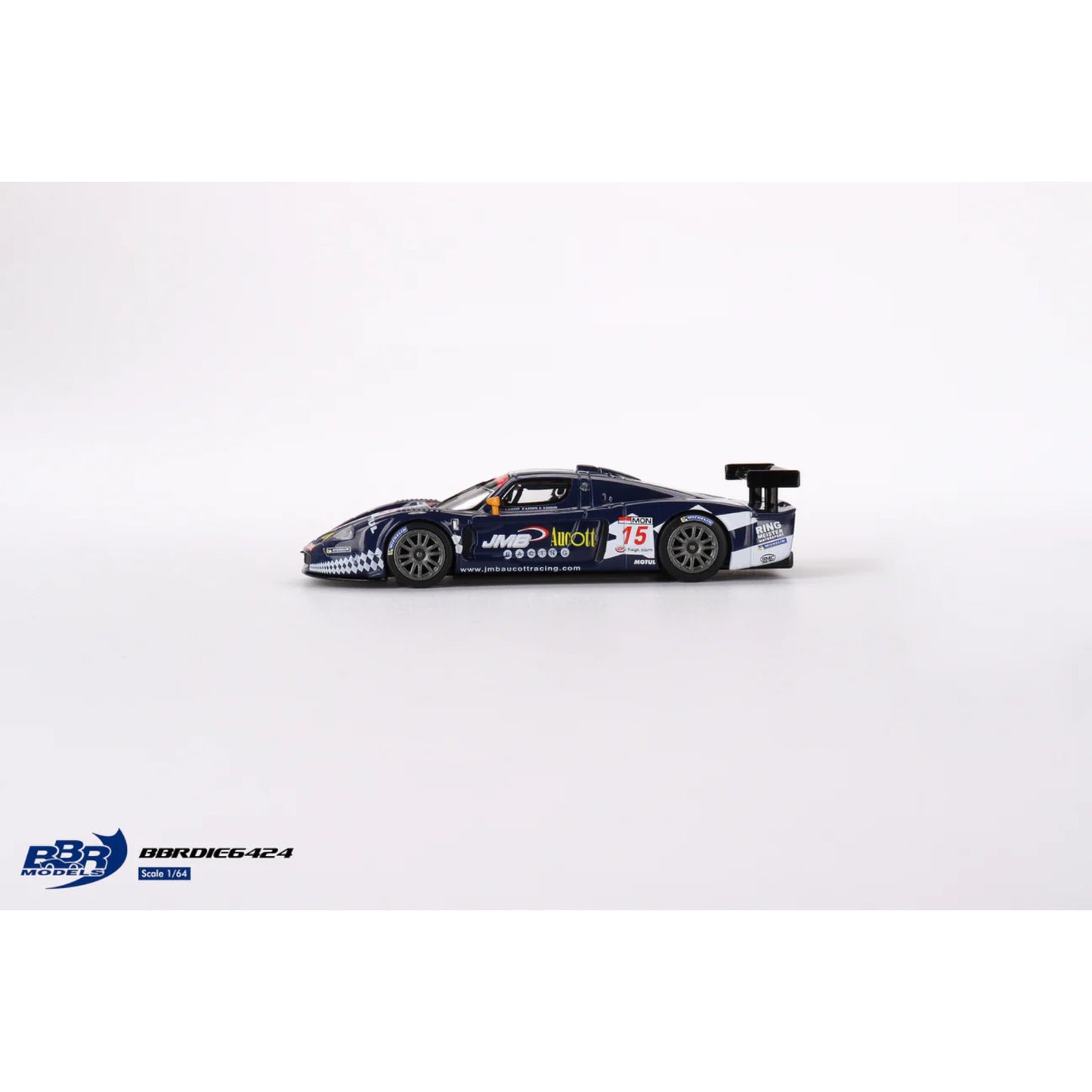 BBR - 2008 Maserati MC12 Competizione #15 JMB Racing 24hr of Spa, blue - BBRDIE6424 - 1:64
