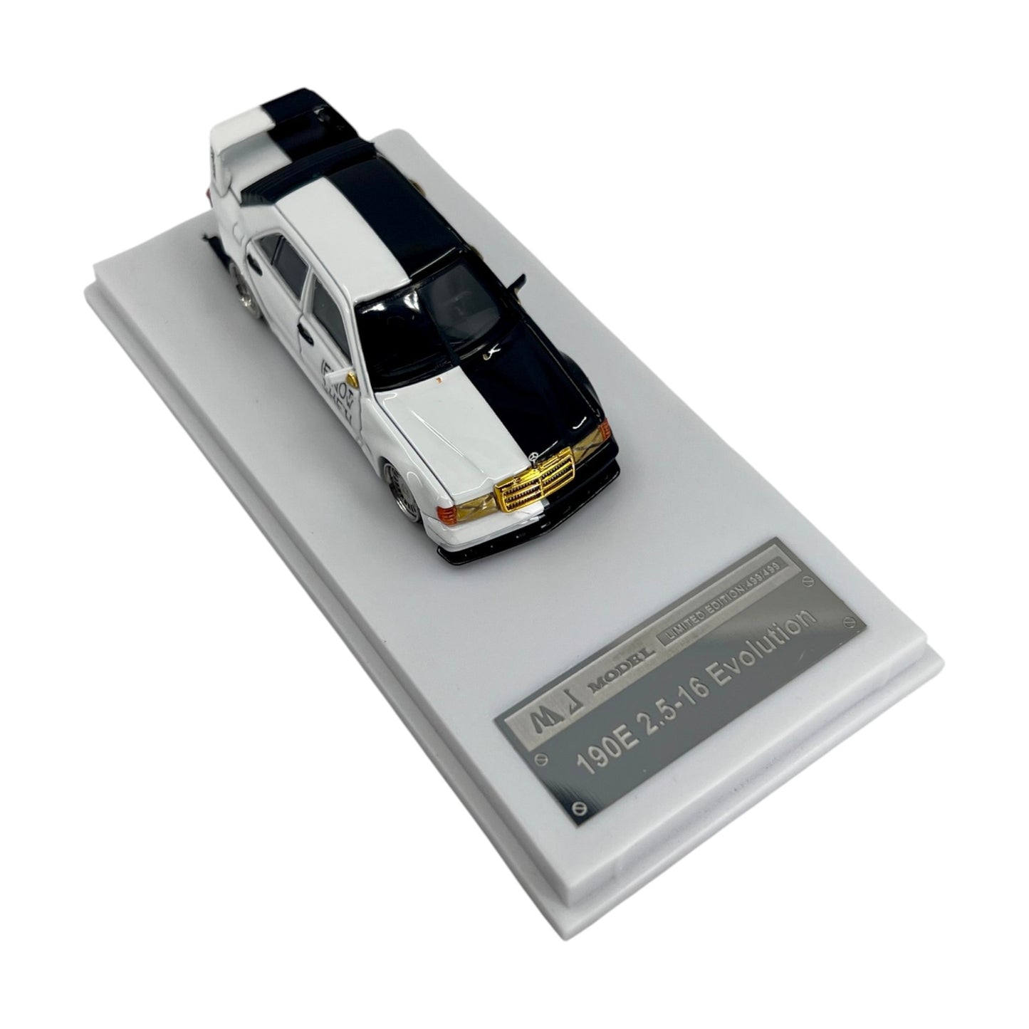 MJ Models - Mercedes-Benz 190E W201 2.5-16 EVO - black-white