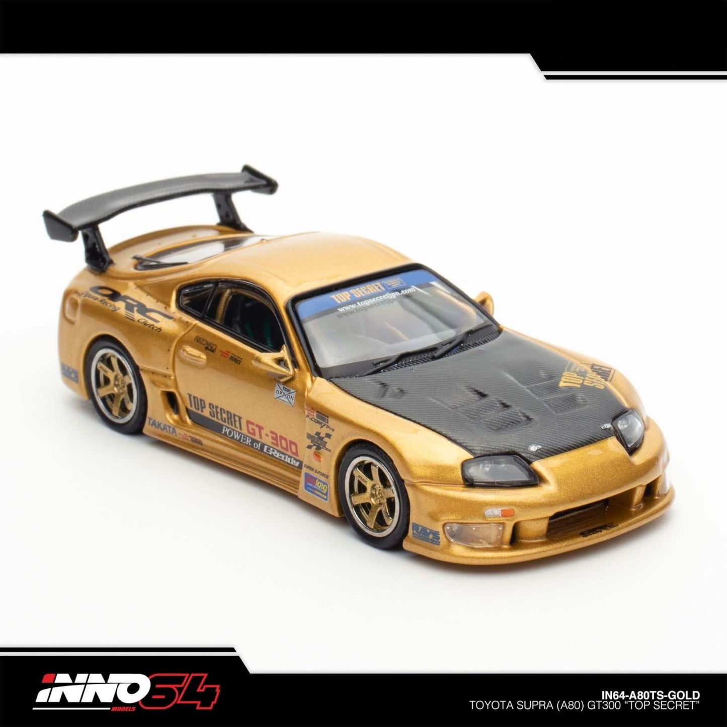 INNO64 - Pre-Order - TOYOTA SUPRA (A80) TOP SECRET GT300 - IN64-A80TS-GOLD