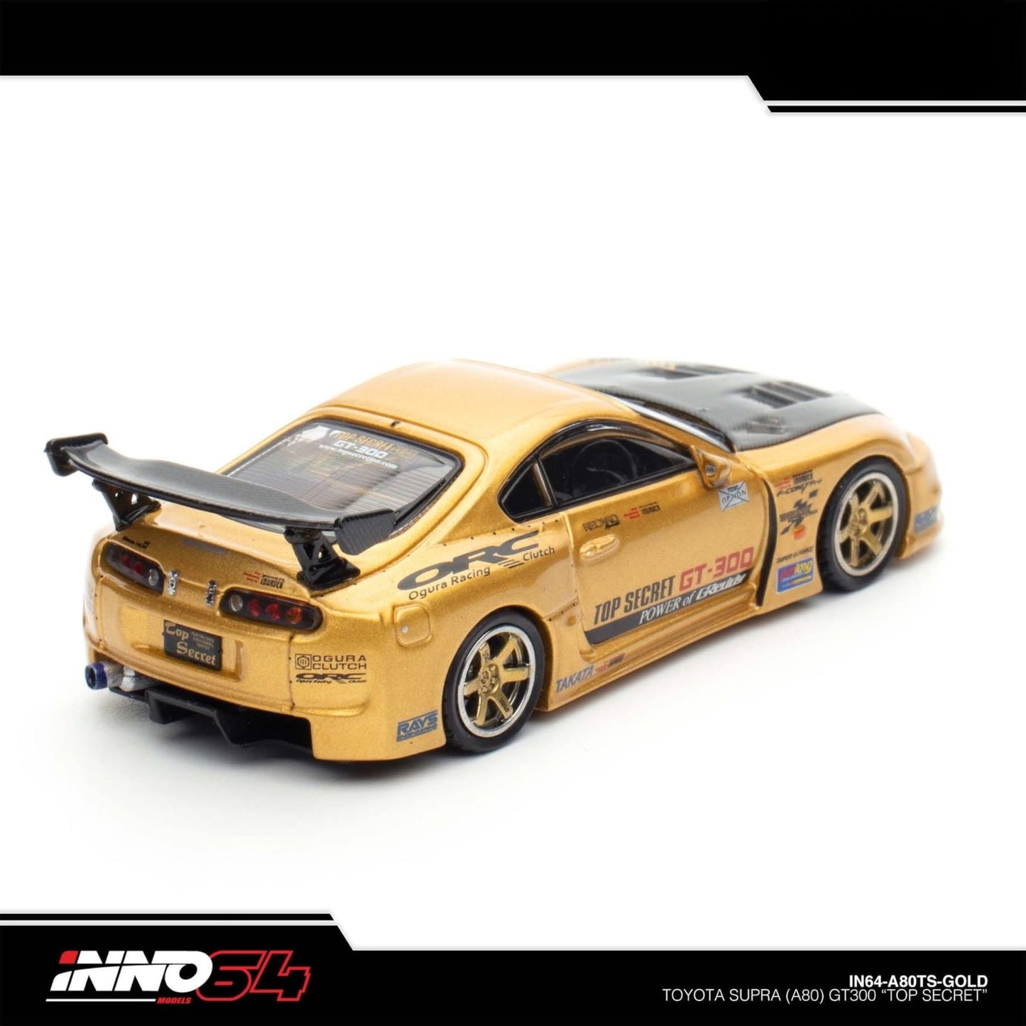 INNO64 - Pre-Order - TOYOTA SUPRA (A80) TOP SECRET GT300 - IN64-A80TS-GOLD