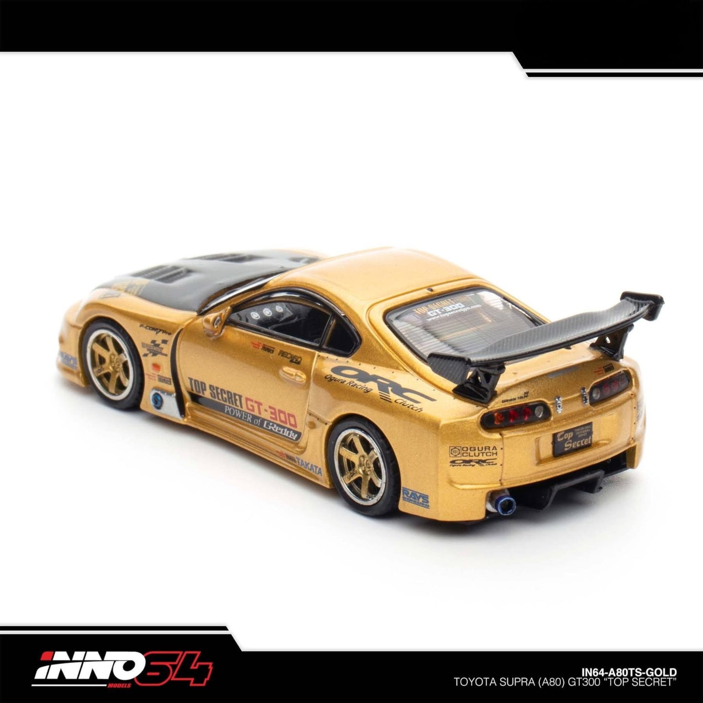 INNO64 - Pre-Order - TOYOTA SUPRA (A80) TOP SECRET GT300 - IN64-A80TS-GOLD