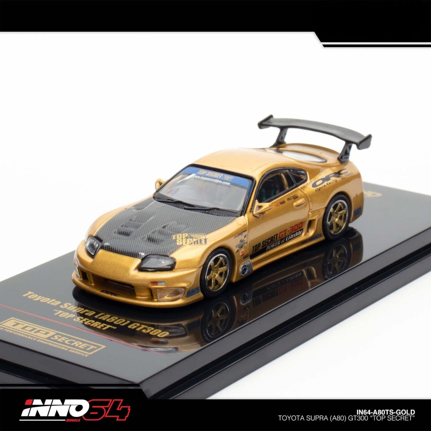 INNO64 - Pre-Order - TOYOTA SUPRA (A80) TOP SECRET GT300 - IN64-A80TS-GOLD