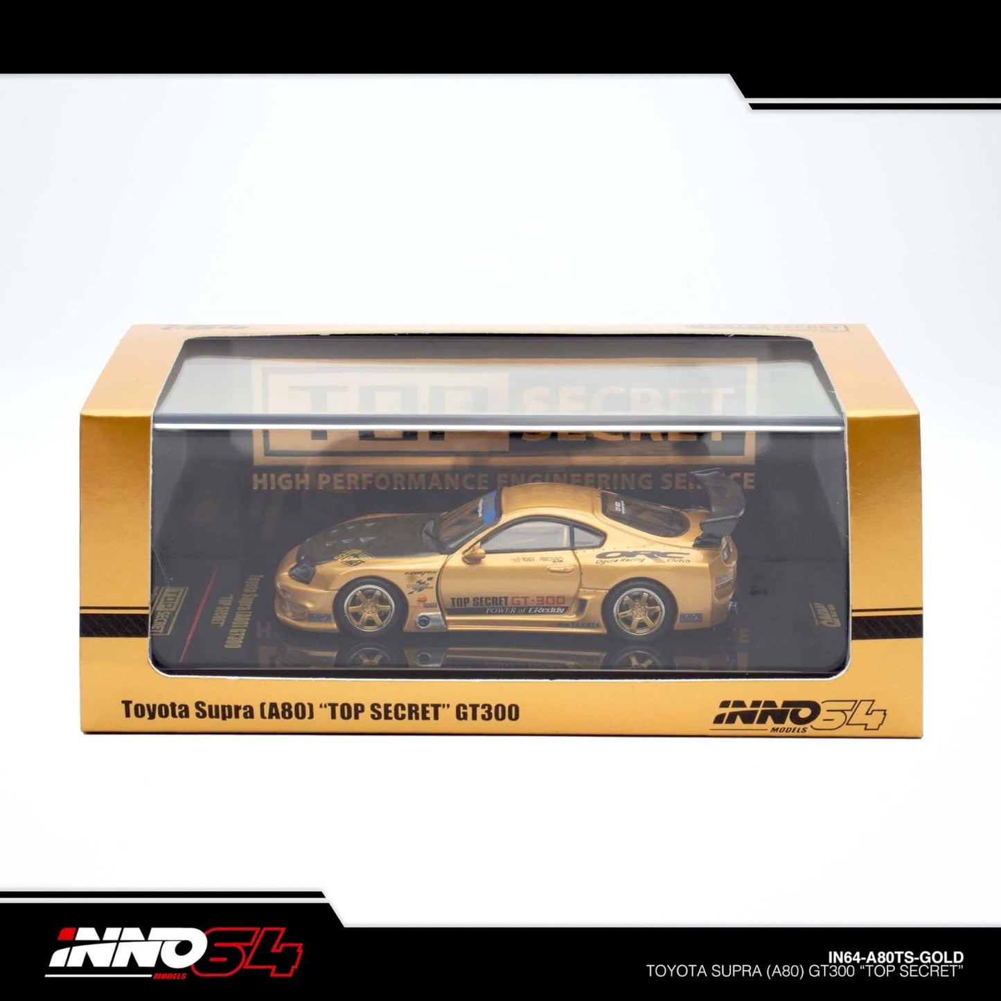 INNO64 - Pre-Order - TOYOTA SUPRA (A80) TOP SECRET GT300 - IN64-A80TS-GOLD