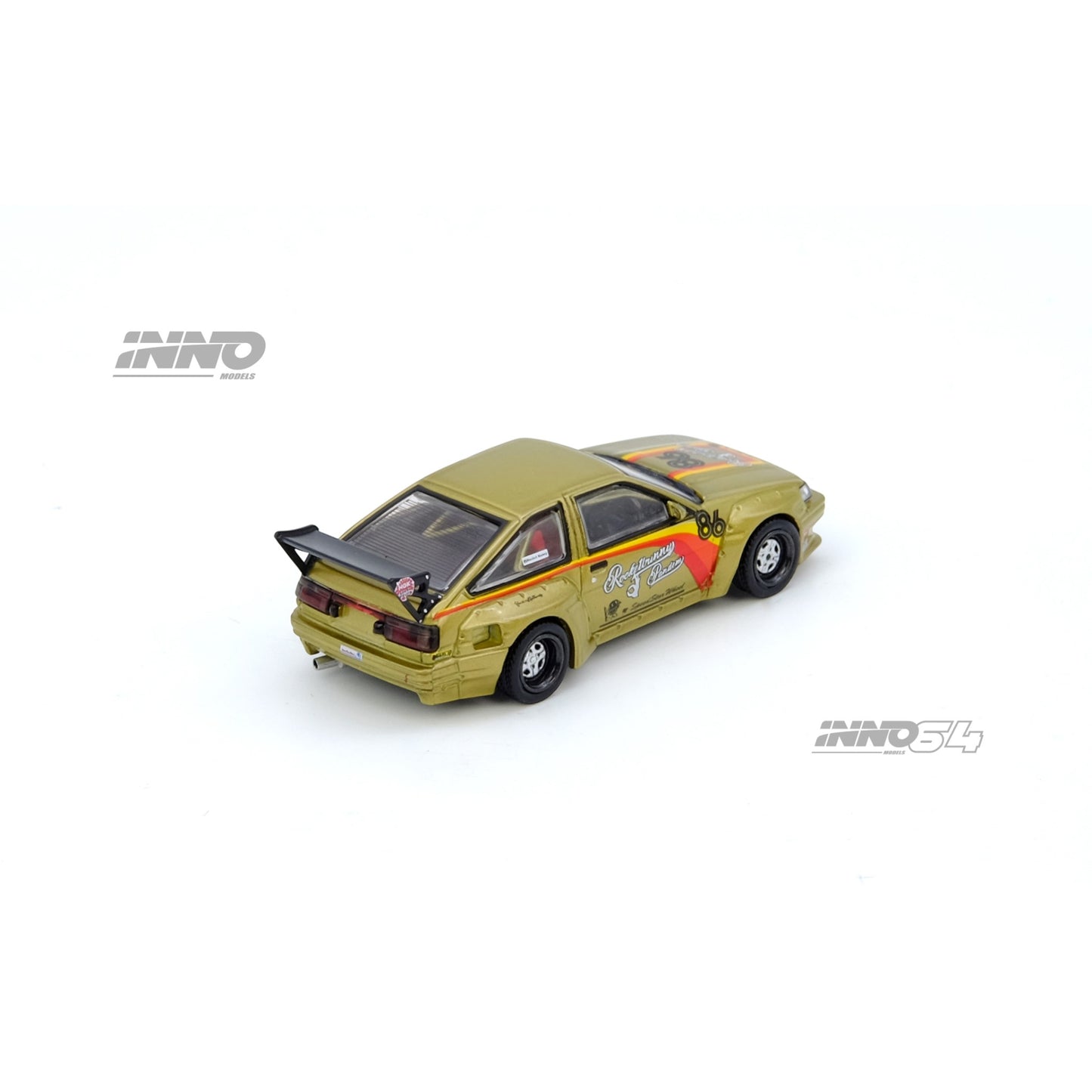 INNO64 - Pre-Order - Toyota Corolla AE86 PANDEM ROCKET BUNNY - IN64-AE86P-GLD