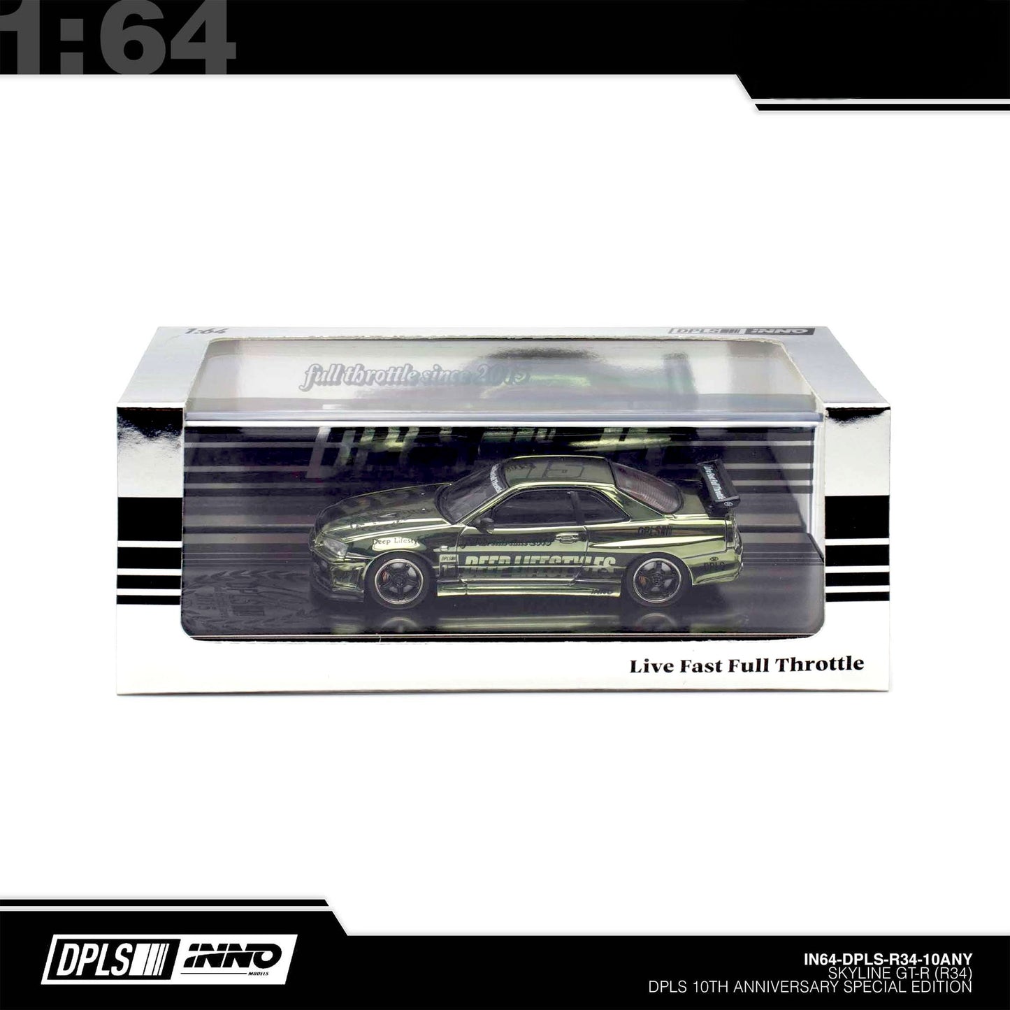 INNO64 - Pre-Order - INNO64 X DPLS 10TH Annyversary Nissan Skyline GT-R (R34) Boxset