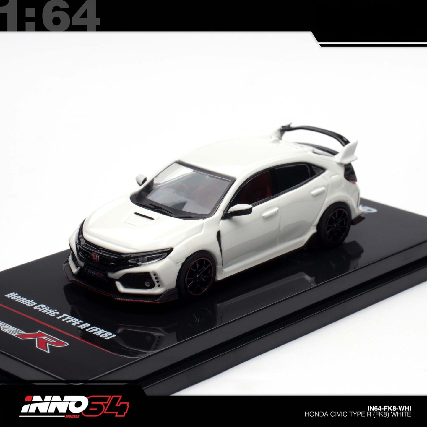 INNO64 - Pre-Order - HONDA CIVIC TYPR-R (FK8) White - IN64-FK8-WHI