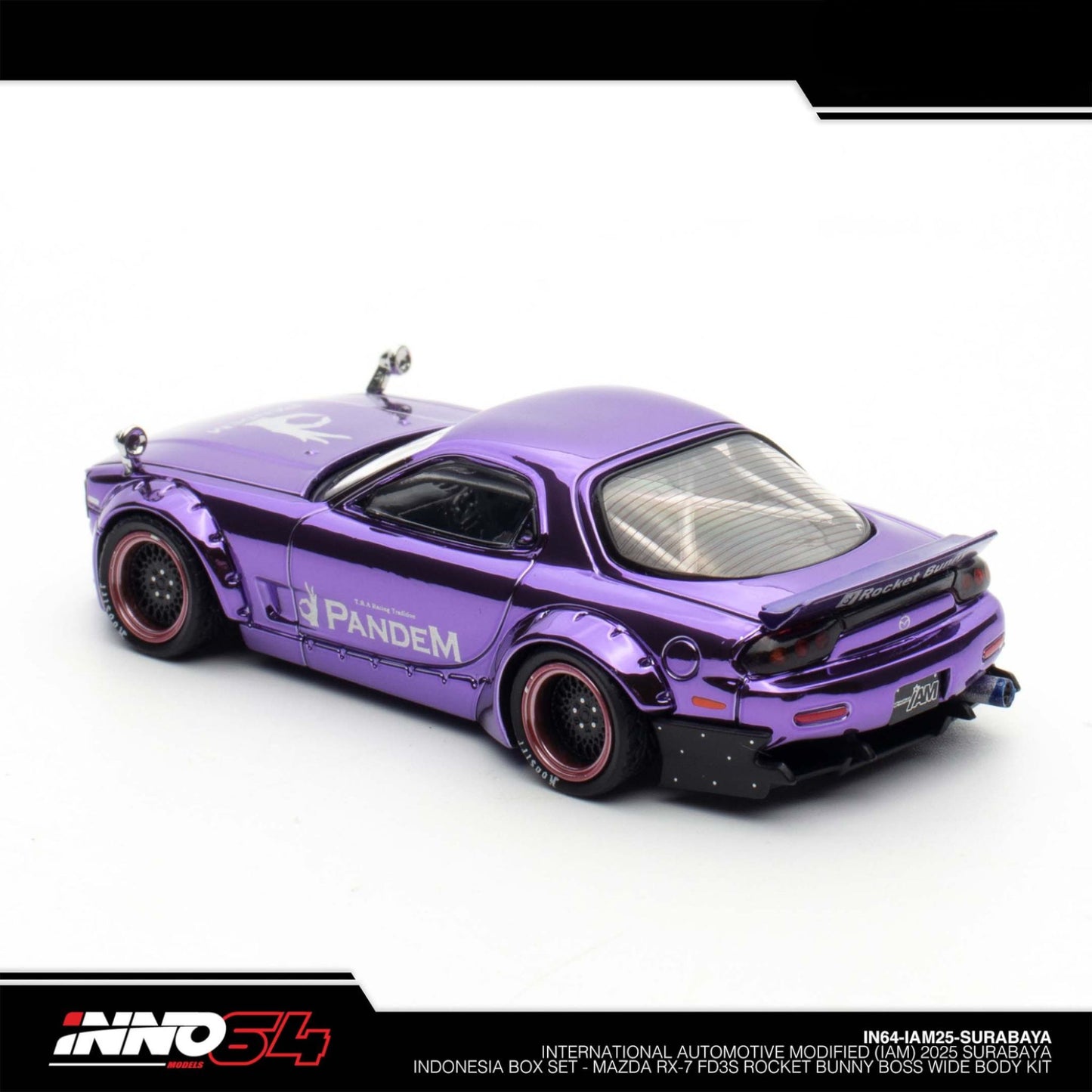 INNO64 - Pre-Order - IAM Surabaya 2025 Event Edition - Mazda RX-7 FD3S - Rocket Bunny Boss Wide Boday Kit