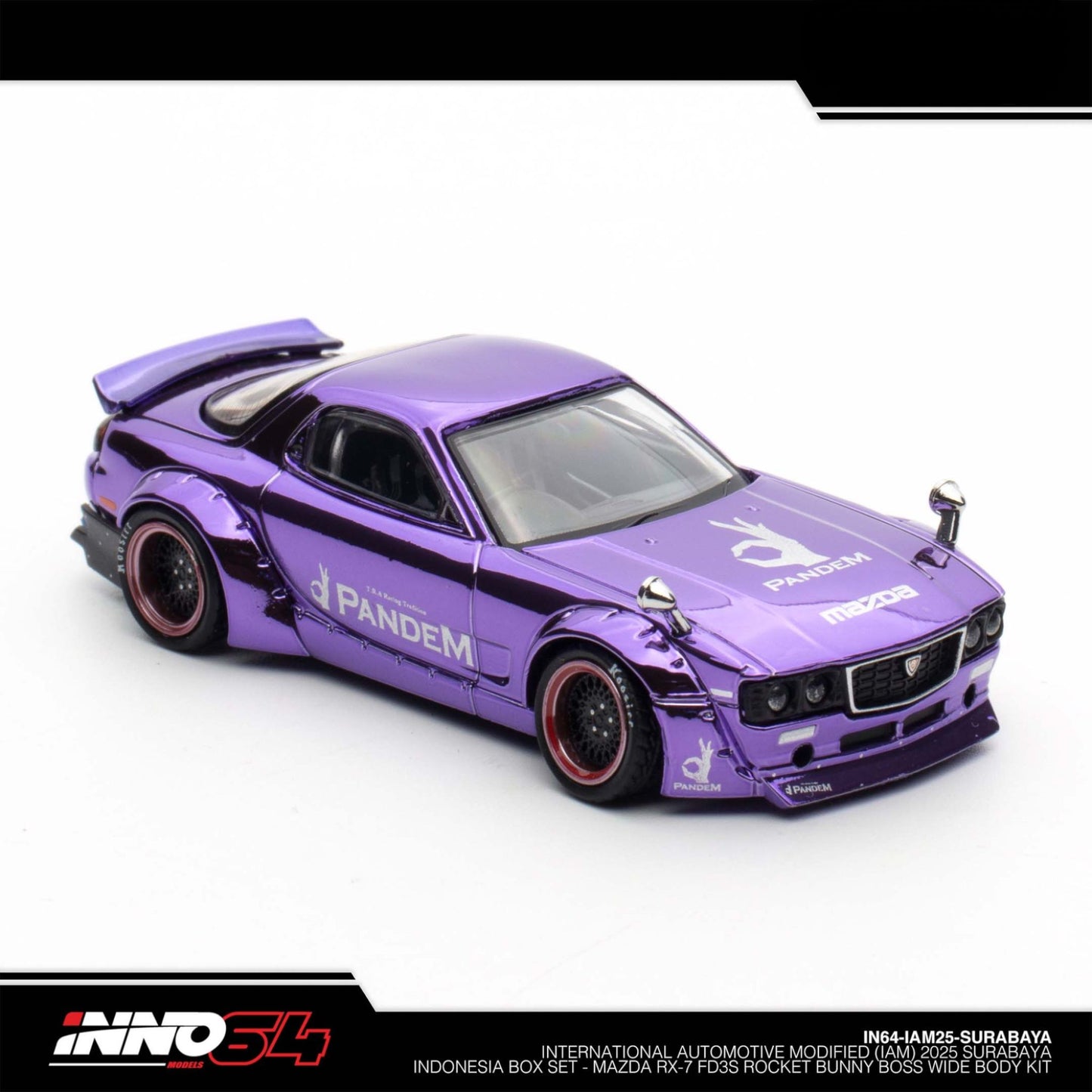 INNO64 - Pre-Order - IAM Surabaya 2025 Event Edition - Mazda RX-7 FD3S - Rocket Bunny Boss Wide Boday Kit