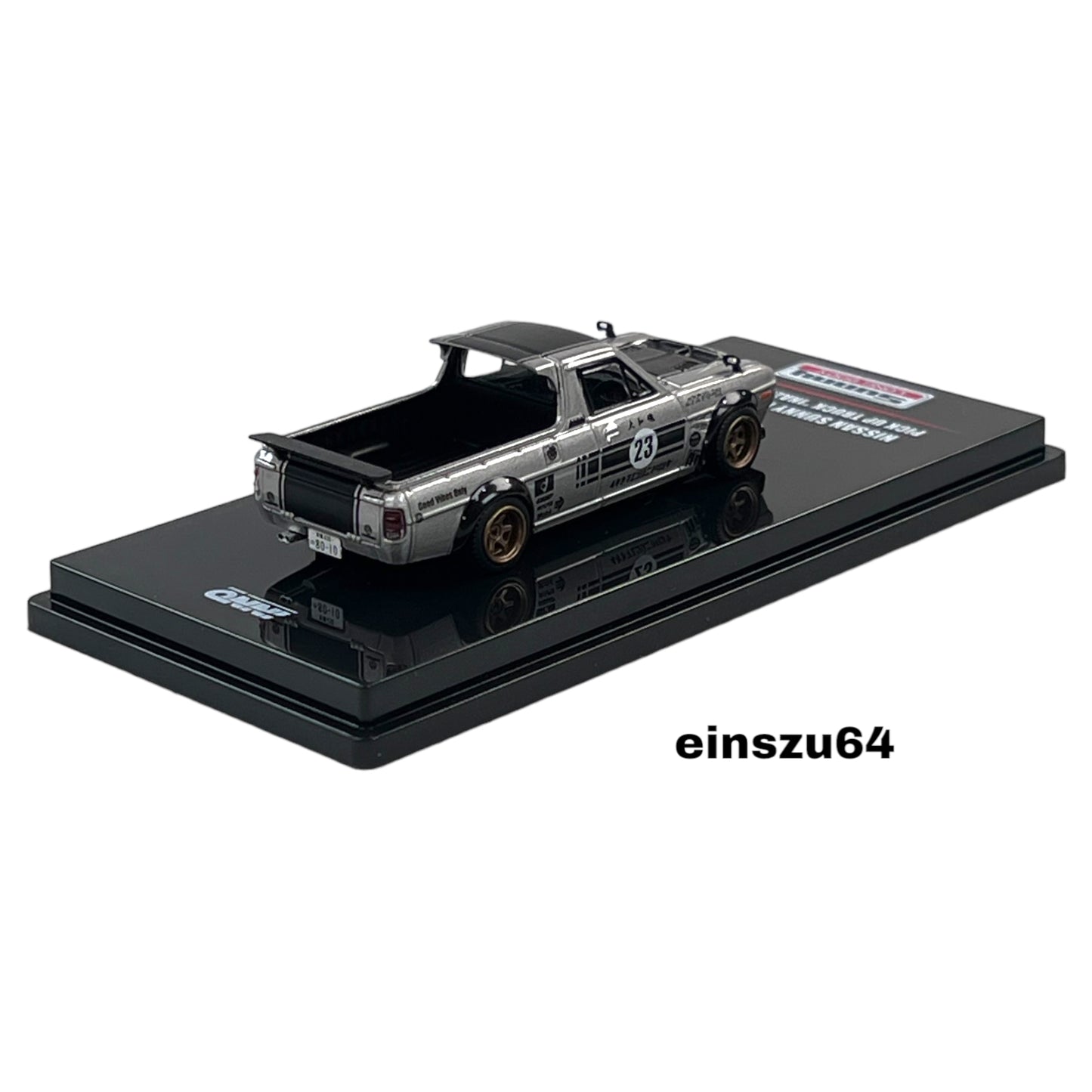 INNO64 - Nissan Sunny Hakotora Pick Up Truck *Inazuma Work*, grey- 1:64 - IN64-HKT-23R