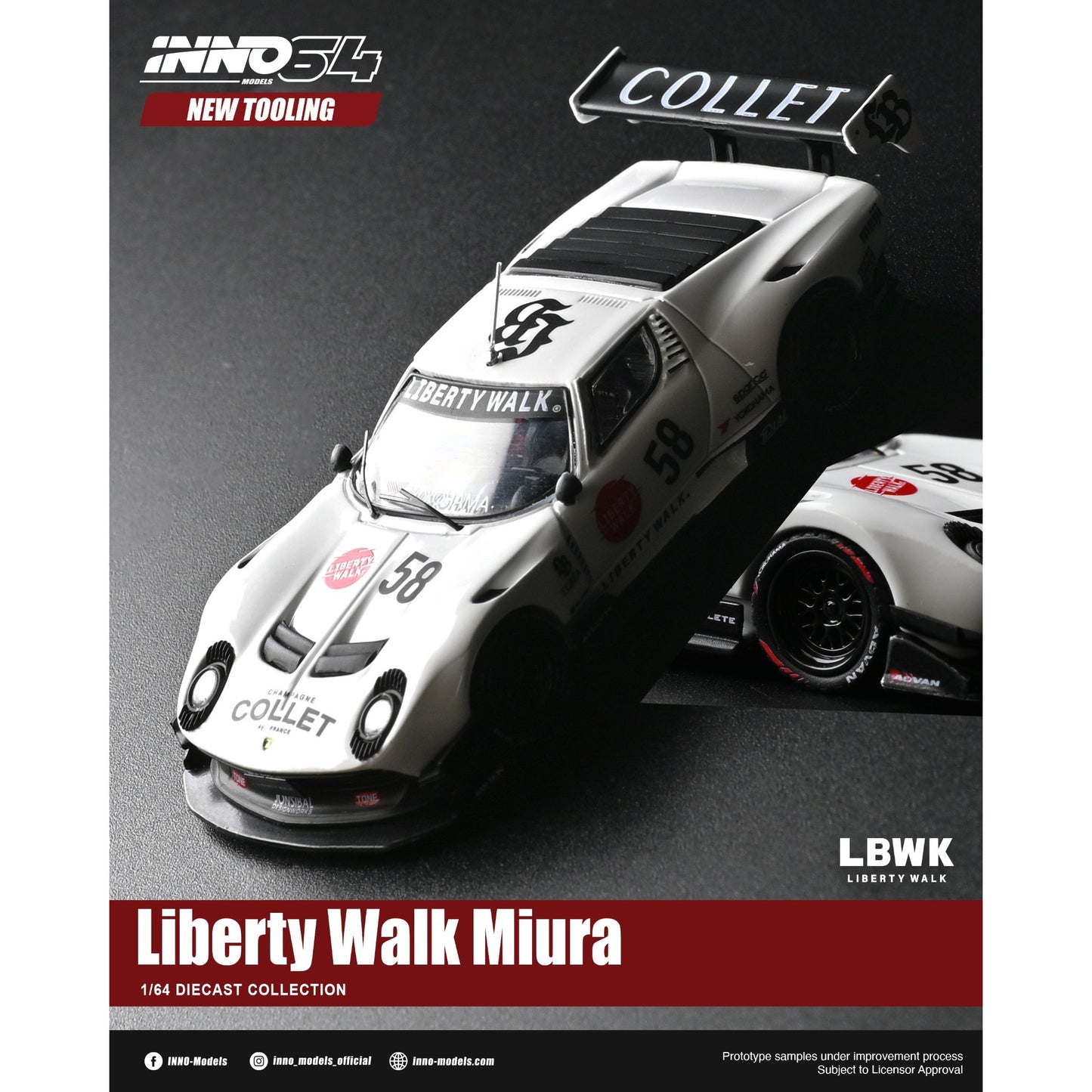 INNO64 - Pre-Order - LB-Silhouette WORKS Miura GT - IN64-LBMIURA-01