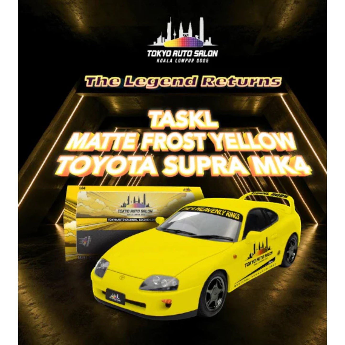 INNO64 - Pre-Order - Toyota Supra MK4, Matte Frost Yellow - TASKL25 Event Edition