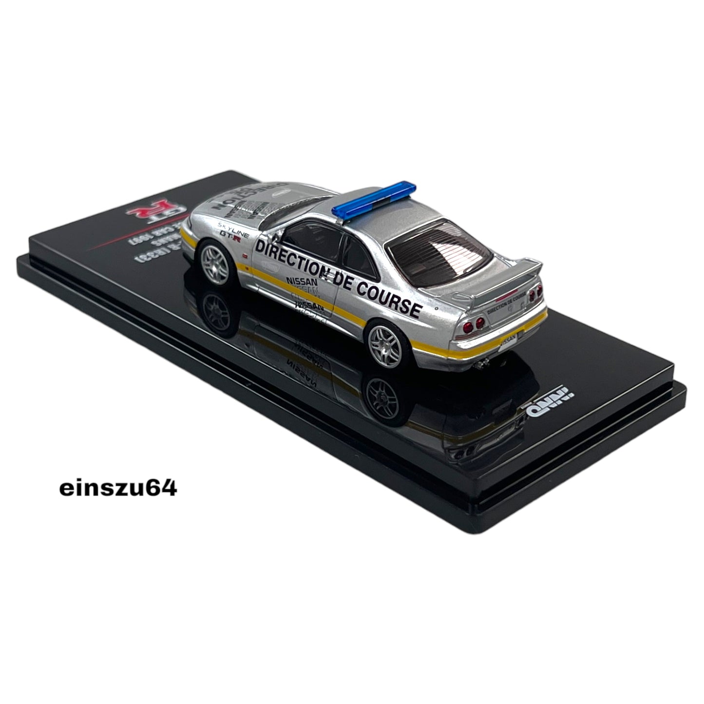 INNO64 - 1997 Nissan Skyline GT-R (R33) 24 Hours Le Mans Offical Pace Car, silver/yellow - 1:64 - IN64-R33-LMPC