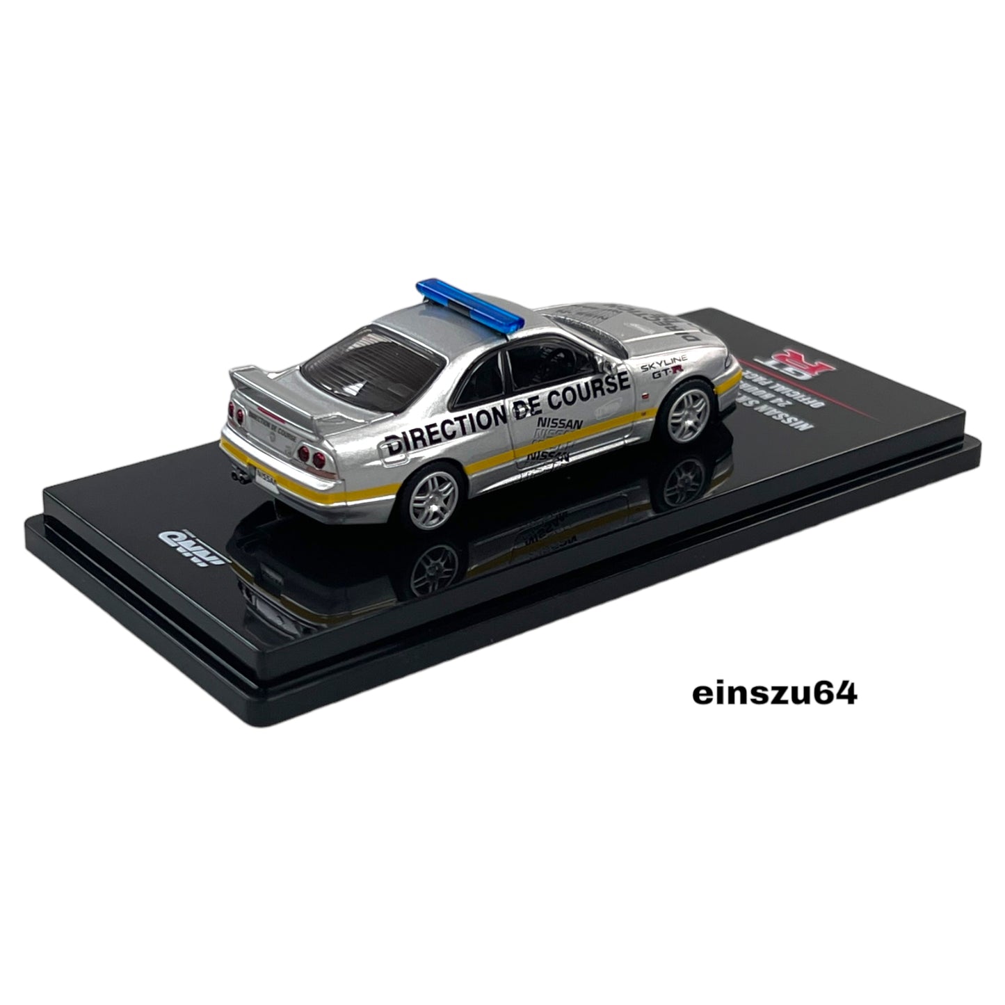 INNO64 - 1997 Nissan Skyline GT-R (R33) 24 Hours Le Mans Offical Pace Car, silver/yellow - 1:64 - IN64-R33-LMPC