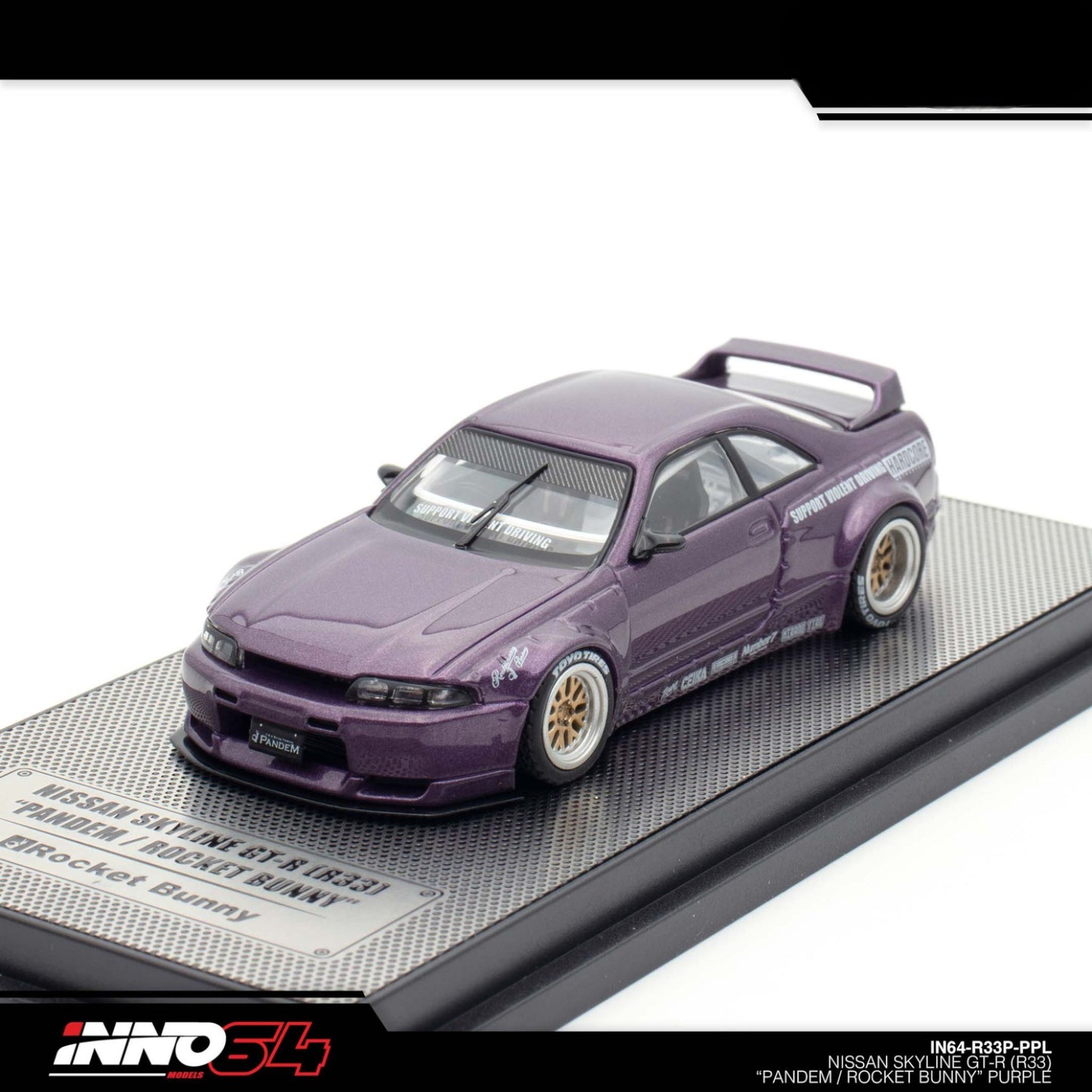 INNO64 - Pre-Order - Nissan Skyline GT-R (R33) "Pandem / Rocket Bunny" Purple - IN64-R33P-PPL