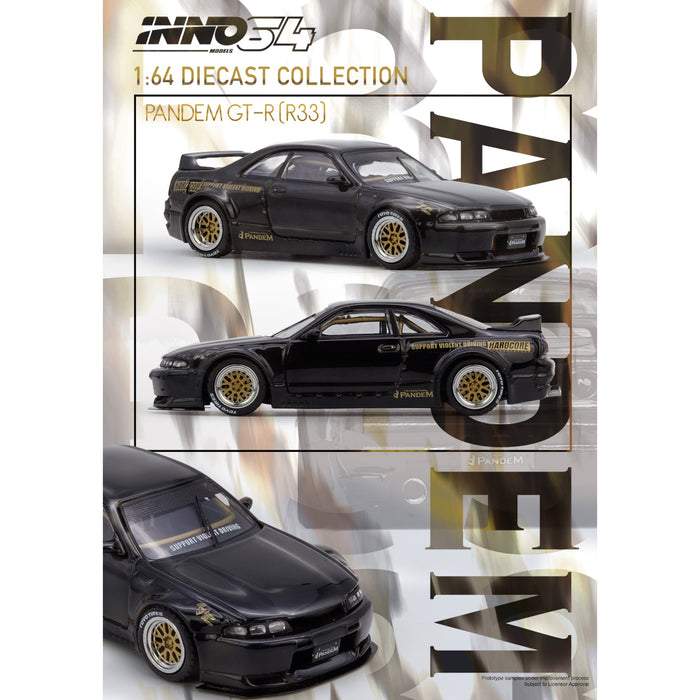 INNO64 - Pre-Order - PANDEM GT-R (BCNR33) Black - IN64-R33P-BLA