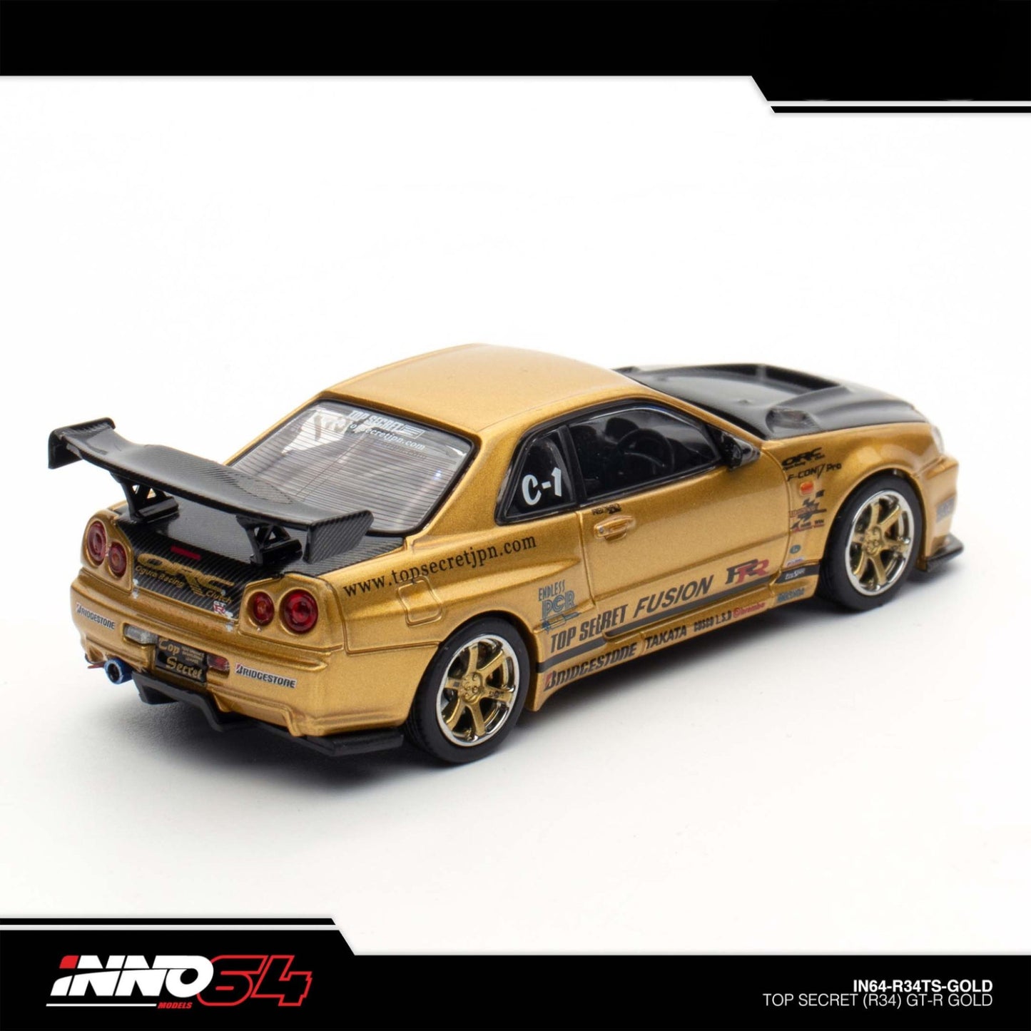 INNO64 - TOP SECRET Nissan Skyline R34 GT-R Gold - IN64-R34TS-GOLD
