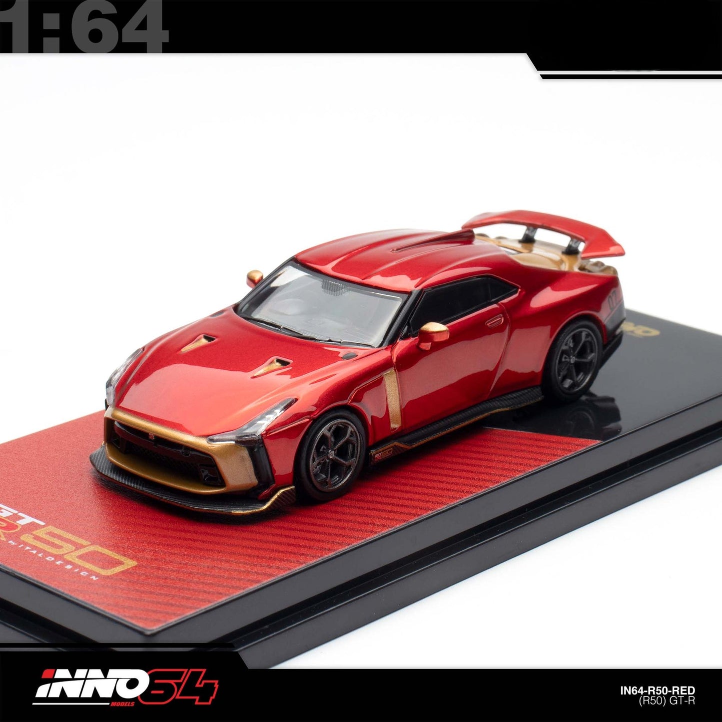 INNO64 - Pre-Order - Nissan R50 GT-R By Italsedign - IN64-R50-RED