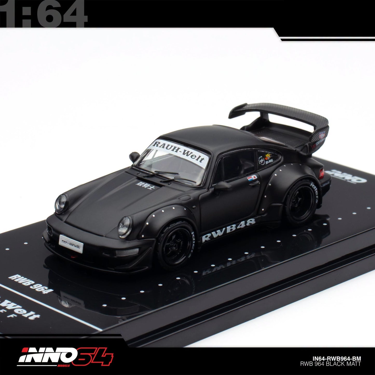 INNO64 - Pre-Order - RWB 964 Black Matt - IN64-RWB964-BM