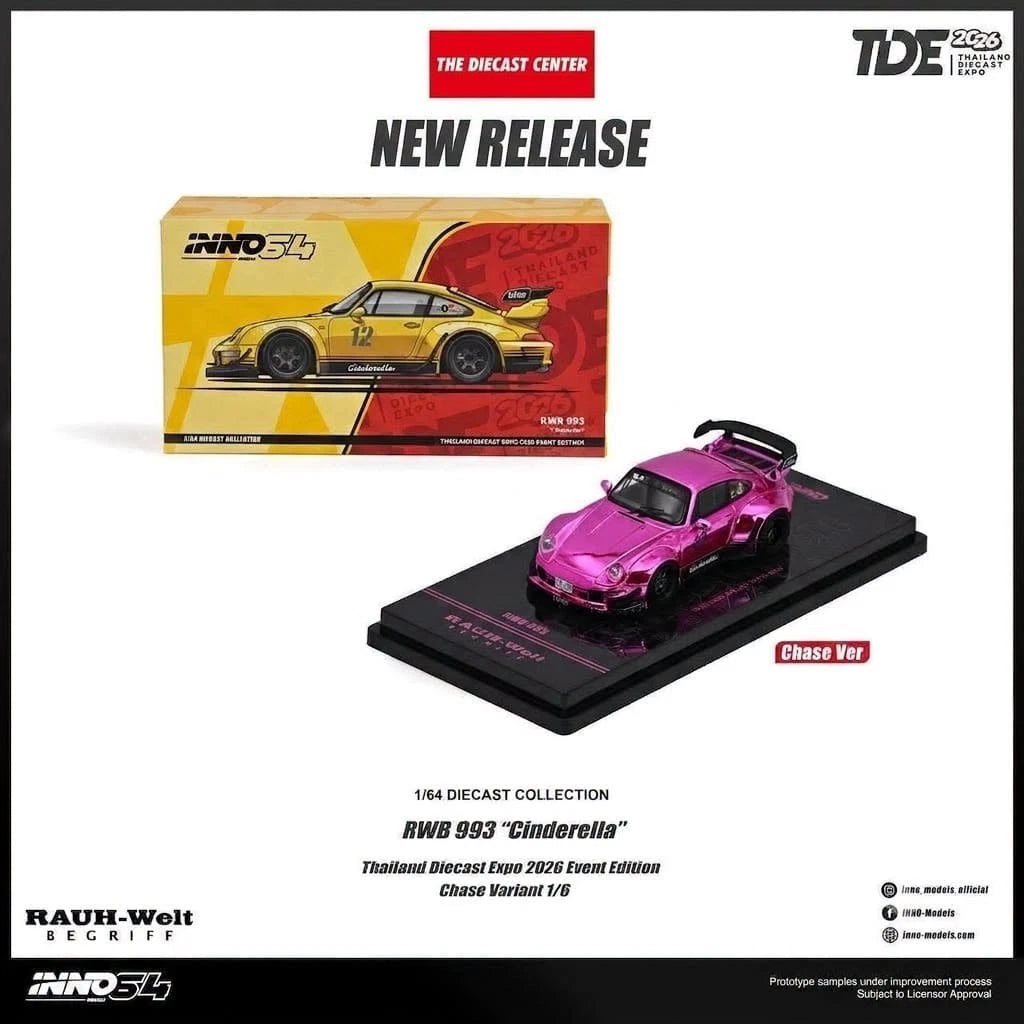 INNO64 - RWB993 Cinderella - TDE 2026 Diecast Expo Event Model - Chase Car - IN64-RWB993-TDE26