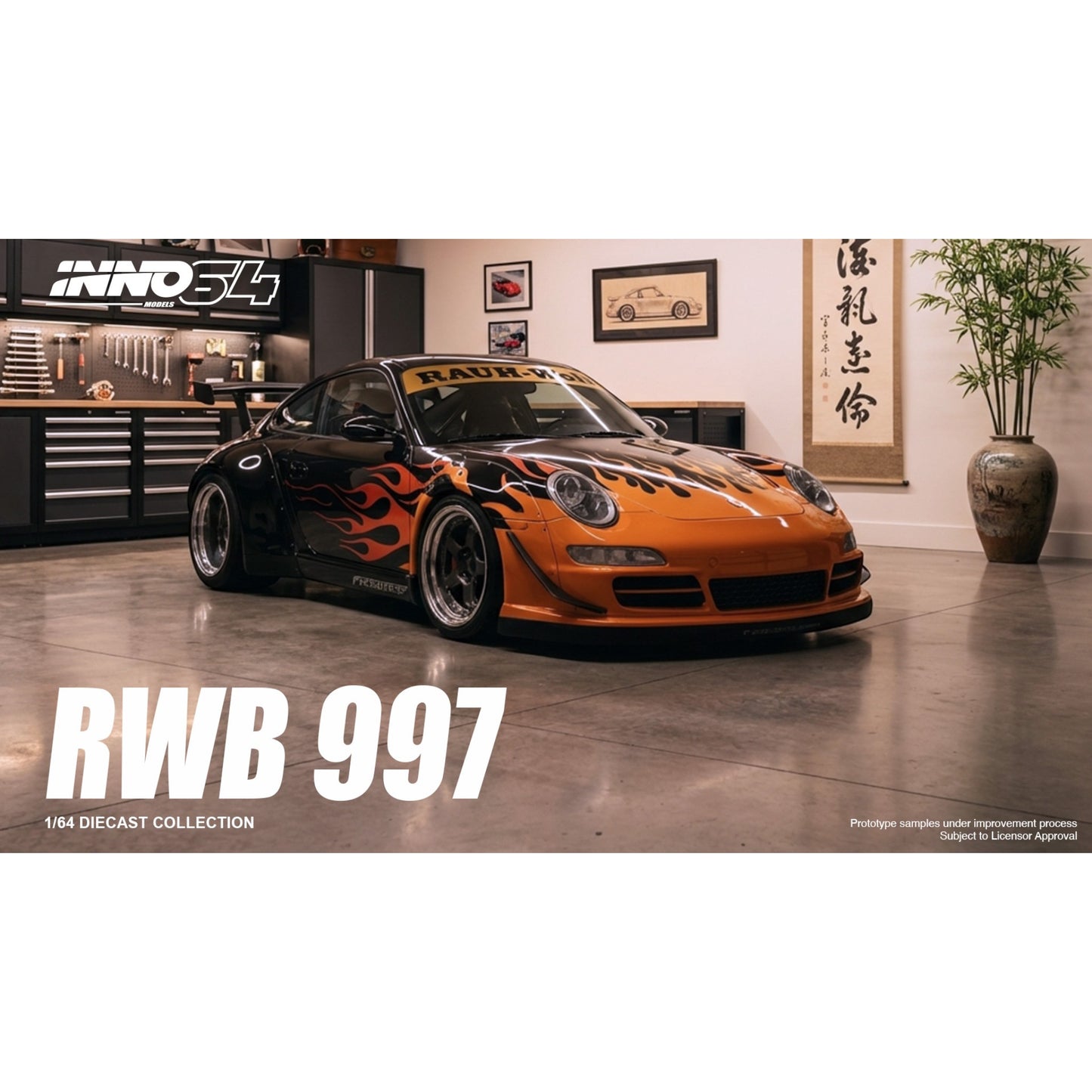 INNO64 - Pre-Order - RWB 997 Orange Burning Flame - IN64-RWB997-OBF