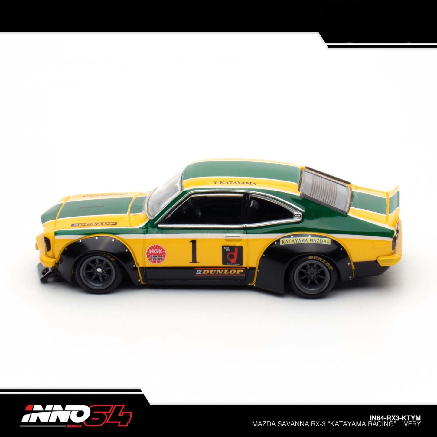 INNO64 - Pre-Order - MAZDA SAVANNA RX3 "KATAYAMA RACING" - IN64-RX3-KTYM