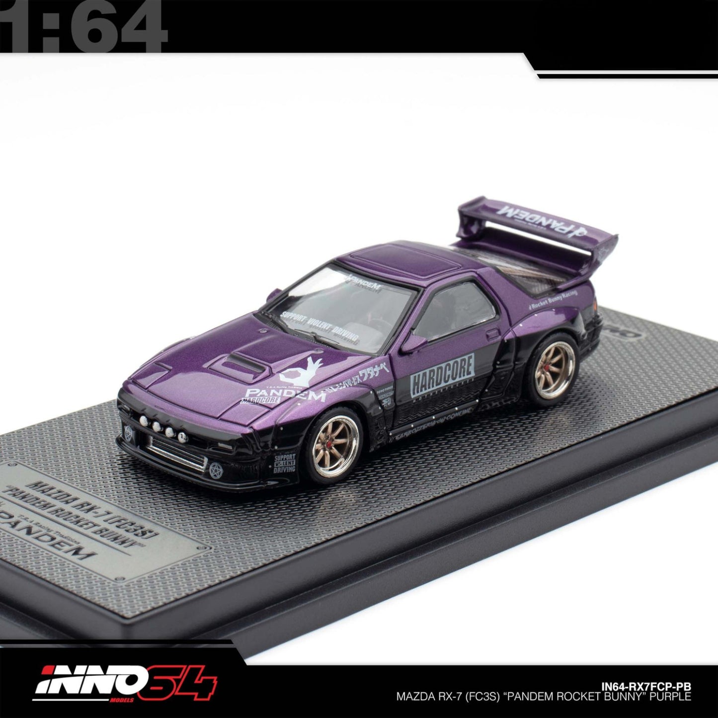 INNO64 - Pre-Order - MAZDA RX7 (FC3S) "PANDEM ROCKET BUNNY" - IN64-RX7FCP-PB