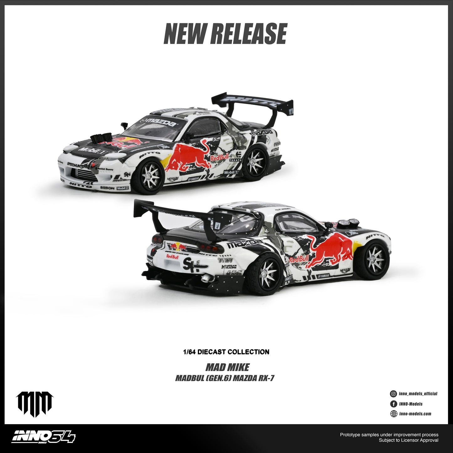INNO64 - Pre-Order - MAZDA RX-7 MAD MIKE "MADBUL Gen6" - IN64-RX7MM-02