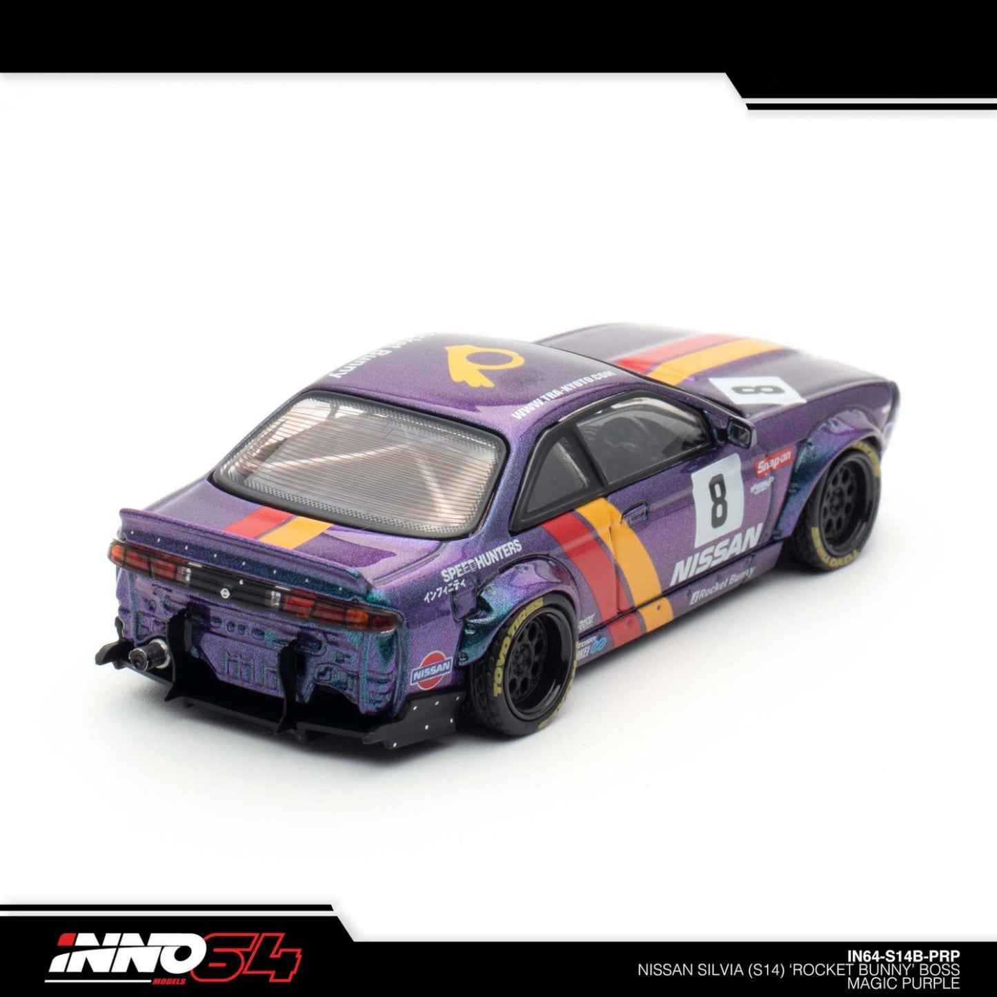 INNO64 - NISSAN SILVIA (S14) BOSS "ROCKET BUNNY" Purple - IN64-S14B-PRP