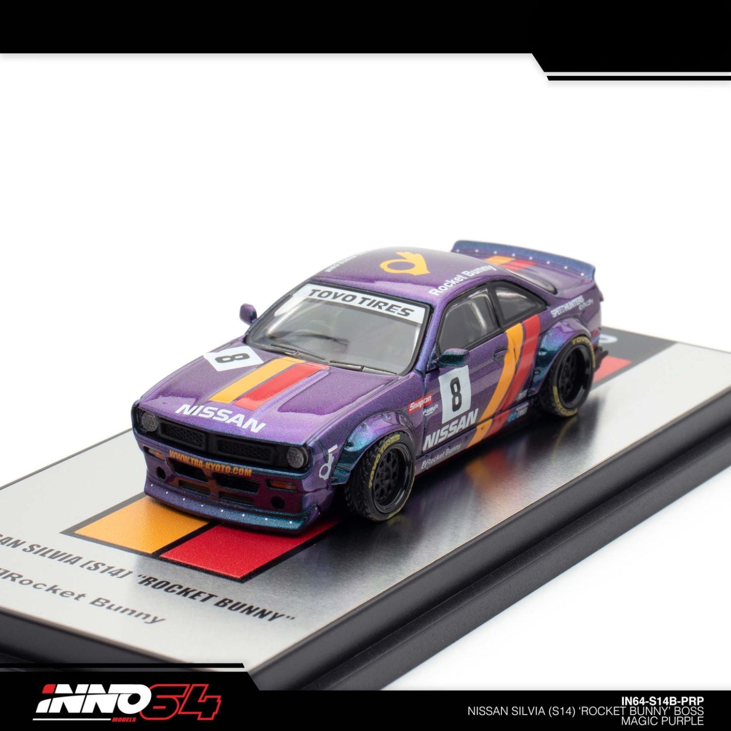 INNO64 - NISSAN SILVIA (S14) BOSS "ROCKET BUNNY" Purple - IN64-S14B-PRP