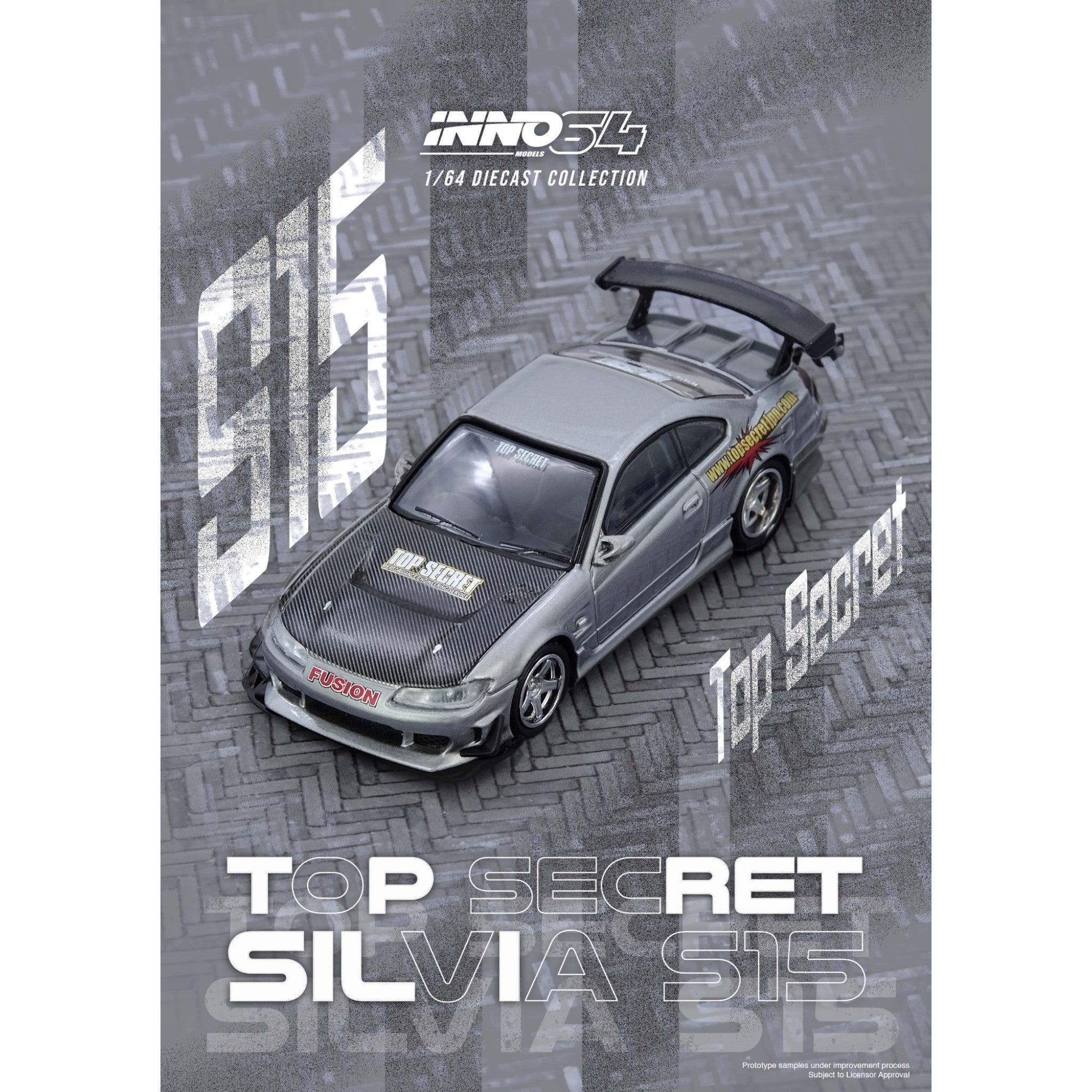 INNO64 - Pre-Order - TOP SECRET SILVIA (S15) Silver - IN64-S15TS-SIL