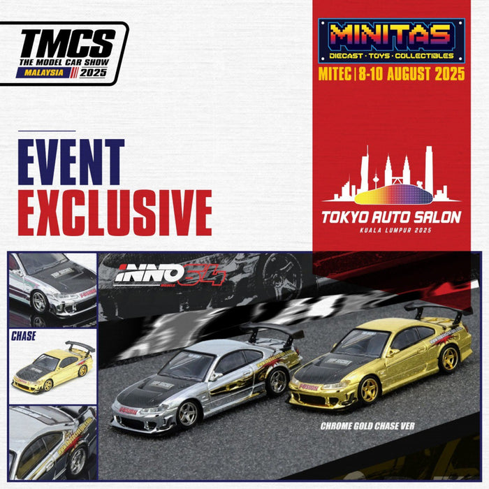INNO64 - Pre-Order - Top Secret Nissan Silvia S15 Silver Chrome | 2025 Tokyo Auto Salon
