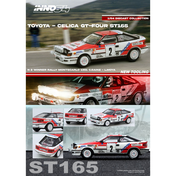 INNO64 - Pre-Order - TOYOTA CELICA GT-FOUR (ST165) Winner Rally Monte Carlo 1991 - IN64-ST165R-91MCW