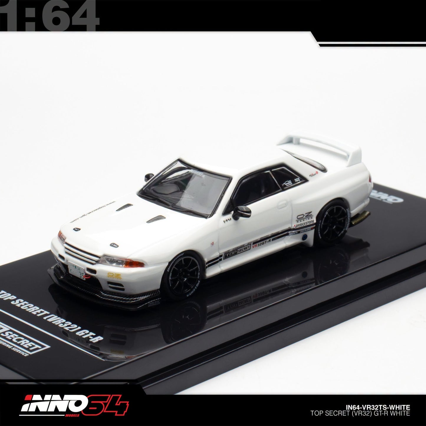 INNO64 - Pre-Order - Top Secret Skyline GT-R (R32), white - IN64-VR32TS-WHITE