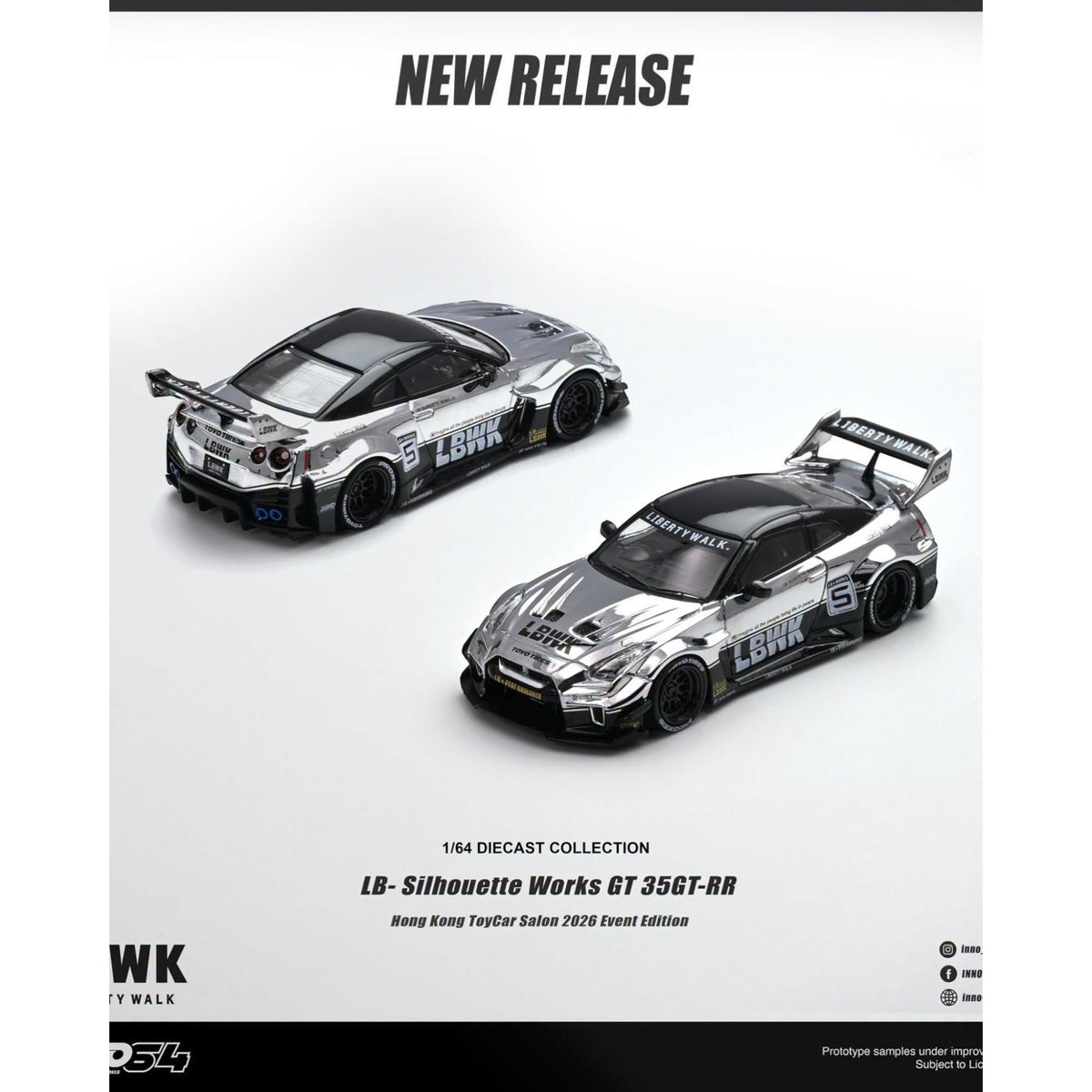 INNO64 - Pre-Order - LB-Silhouette Works GT 35GT-RR - Hong Kong Toycar Salon 2026: Exclusive