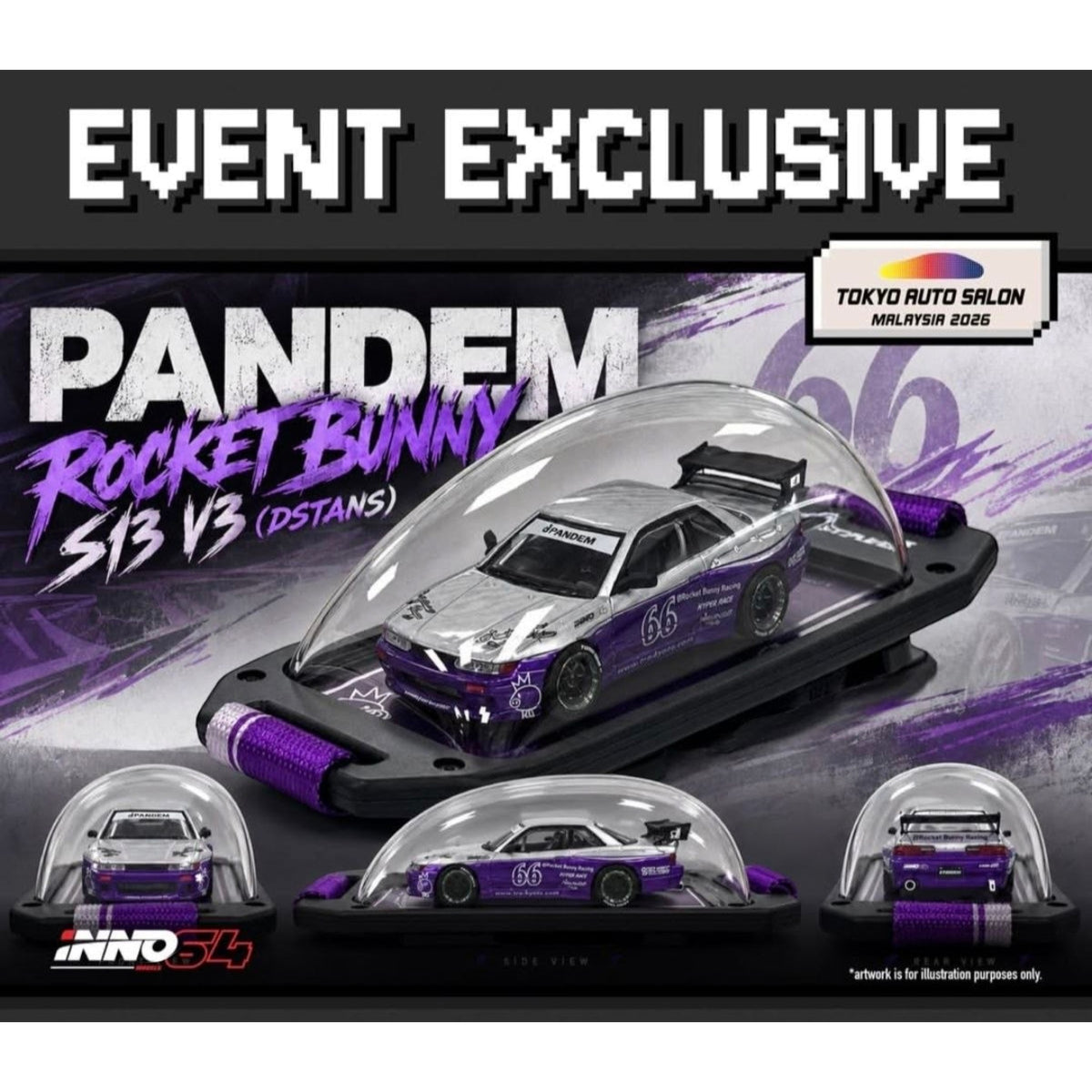 INNO64 - Pre-Order - Pandedm Rocket Bunny S13 V3 (DSTANS) - Tokyo Auto Salon 2026