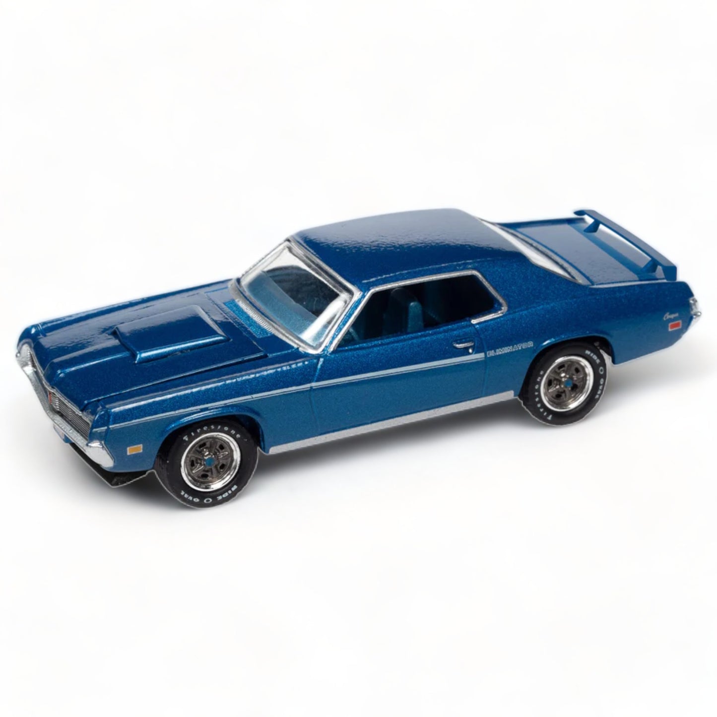Johnny Lightning - Classic Gold - 1969 Mercury Cougar Eliminator, Bright Blue Metallic - 1:64