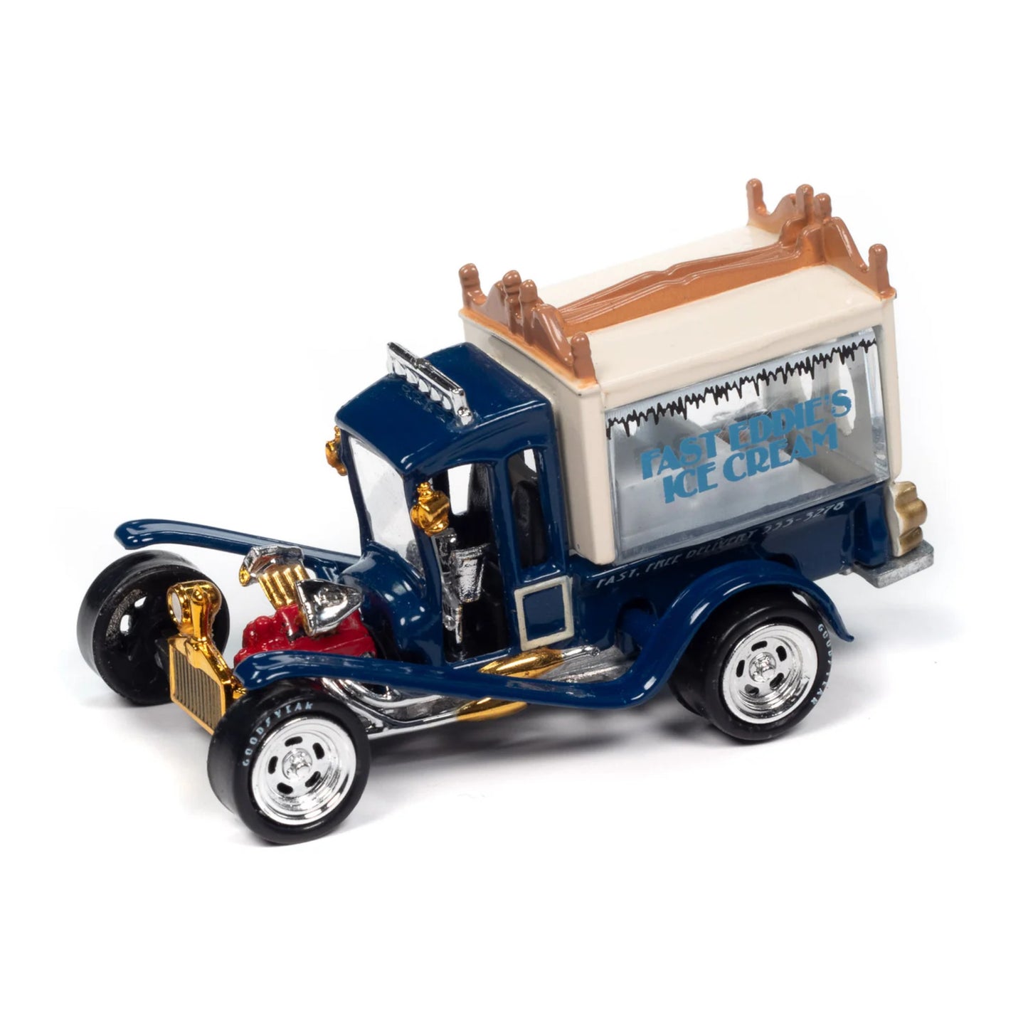 Johnny Lightning - George Barris Ice Cream Truck Blue *Classic Plastic* - Pop-Culture - JLSP395
