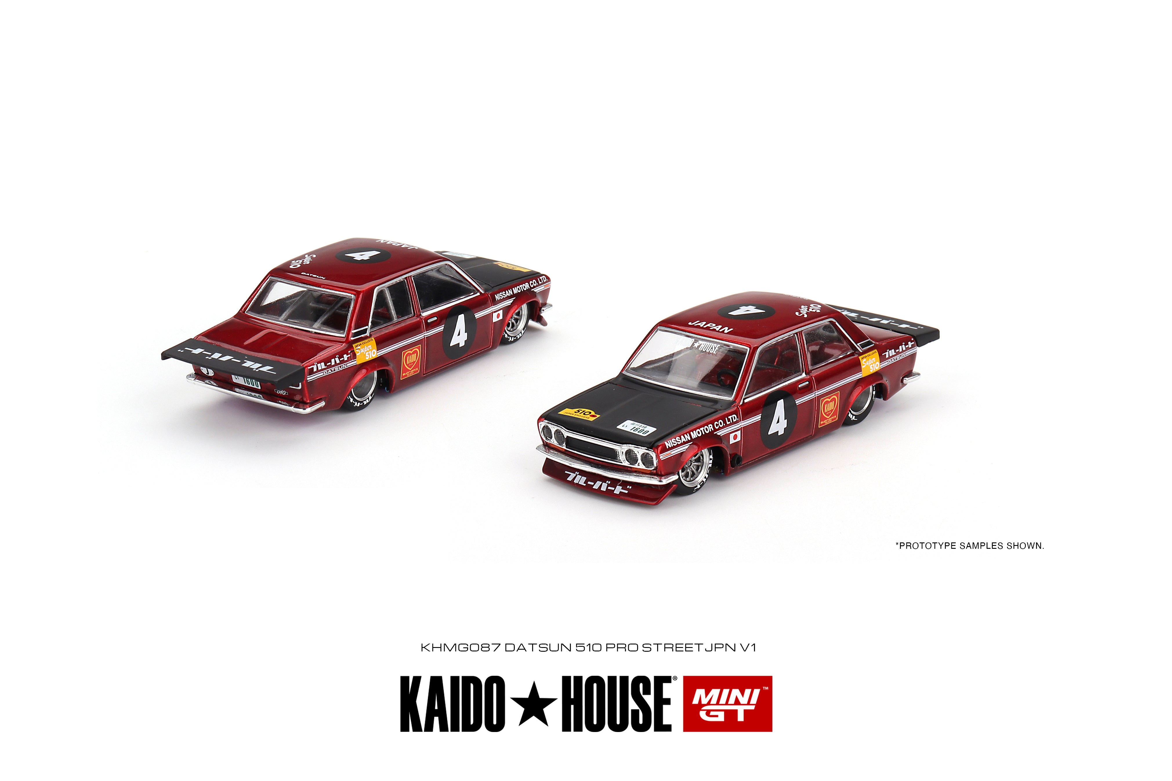 Mini GT Kaido House - Datsun 510 Pro Street JPN V1, red - KHMG087 