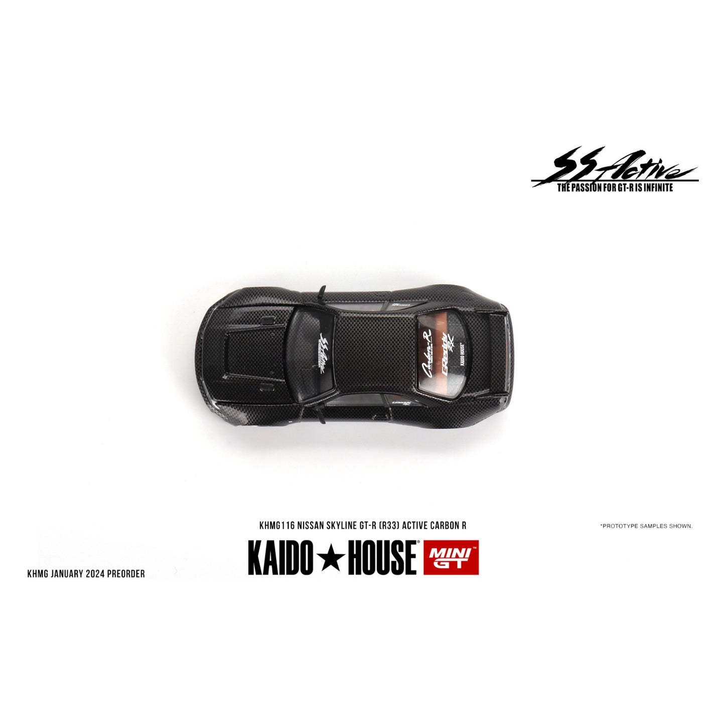 Mini GT Kaido House - Nissan Skyline GT-R (R33) Active Carbon R - KHMG116