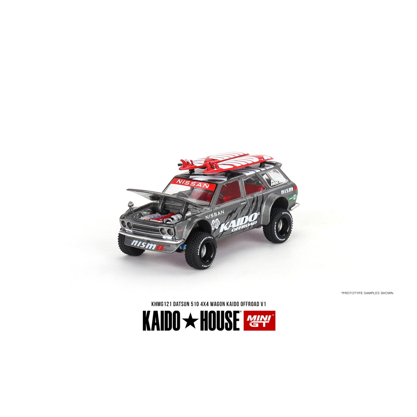 Mini GT Kaido House - Datsun KAIDO 510 Wagon 4x4 Kaido Offroad V1 - KHMG121 - 1:64