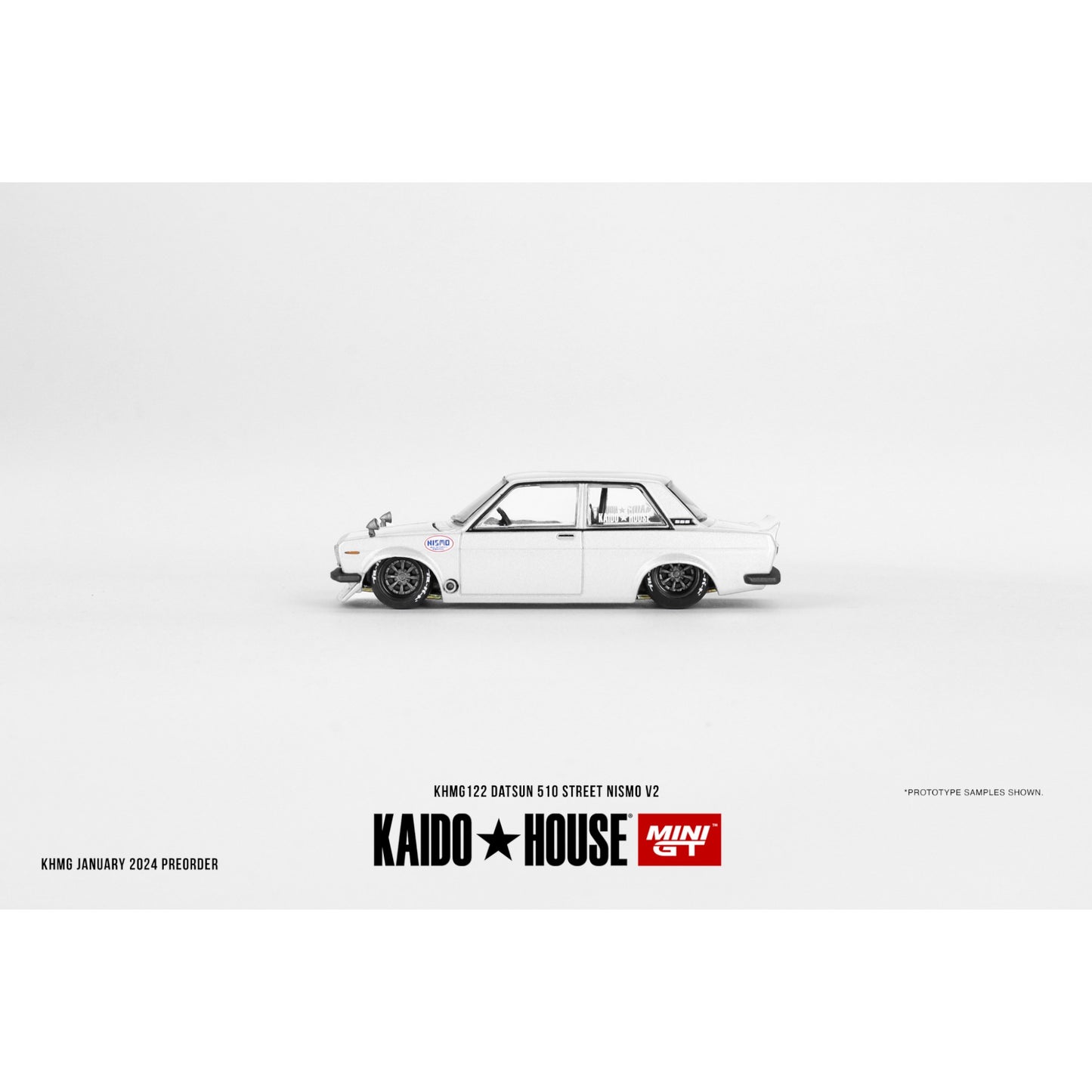 Mini GT Kaido House - Datsun 510 Street Nismo V2, white - KHMG122 - 1:64