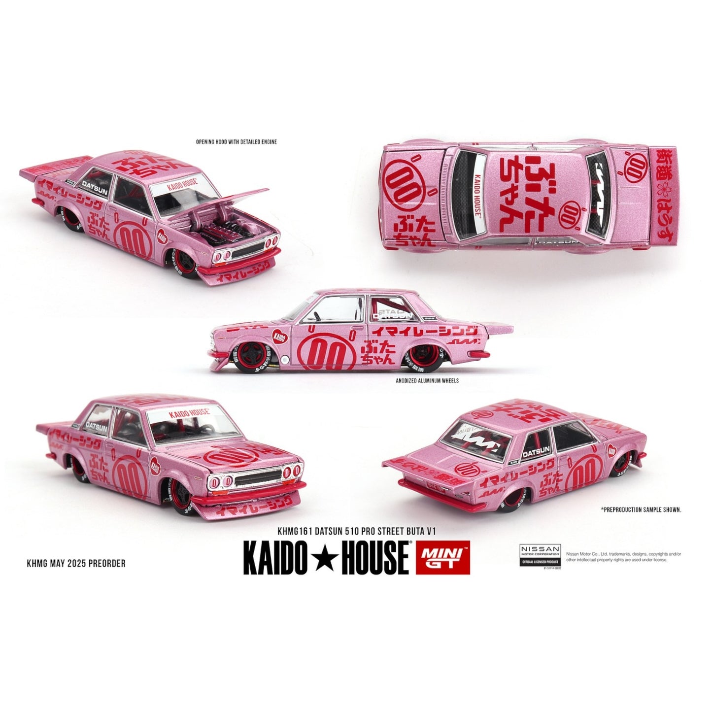 Mini GT Kaido House - Pre-Order - DATSUN 510 PRO STREET BUTA V1 - KHMG161